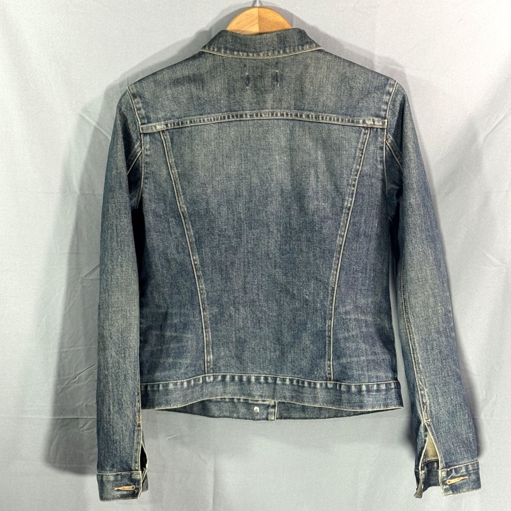 Gap VINTAGE Gap Denim Jacket Womens Large Stretch Jean Classic Trucker Button Up Blue 90s Womens Size 36" / US 14 / IT 50 - 2 Thumbnail