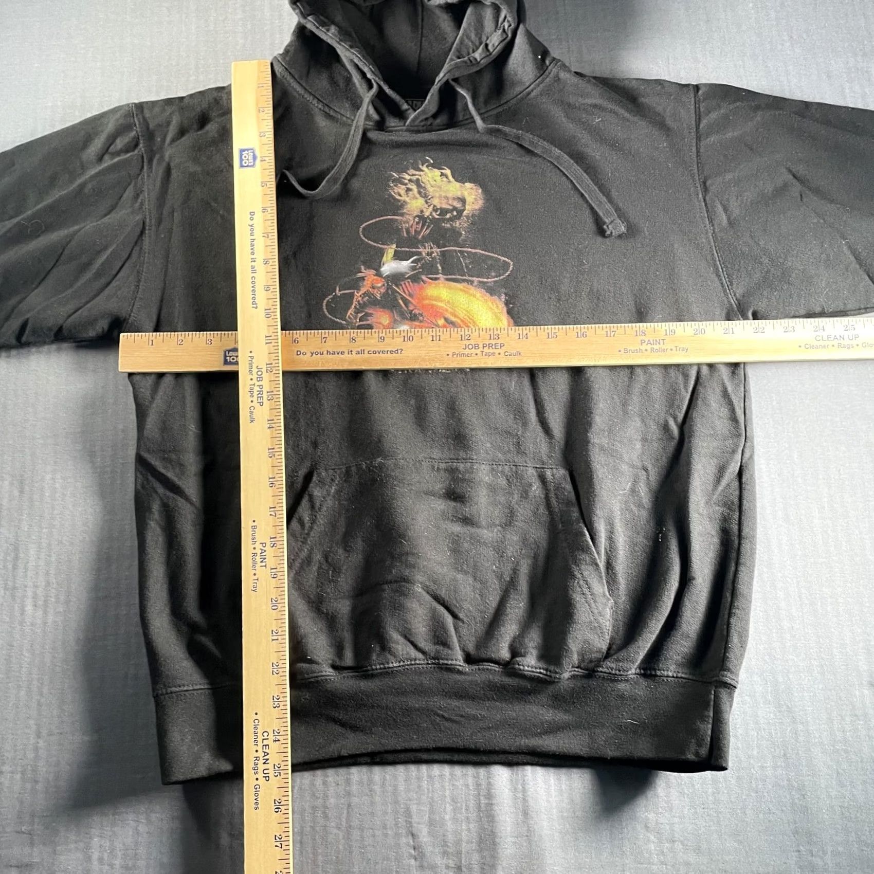 Vintage Marvel Ghost Rider Hoodie Mens Large Black Flame Skull Pullover Sweatshirt Size US L / EU 52-54 / 3 - 5 Thumbnail