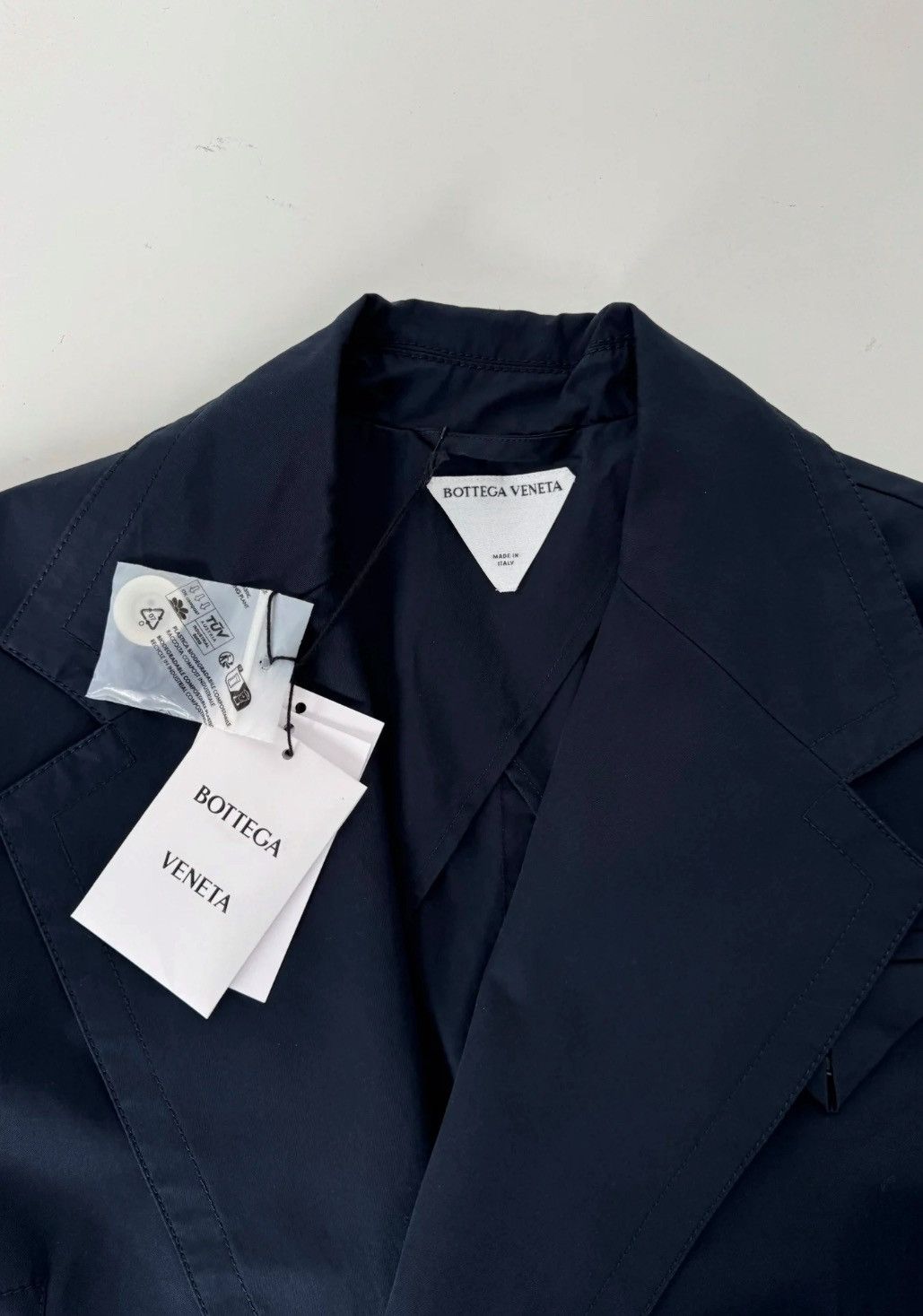 Bottega Veneta BOTTEGA VENETA Navy Twill Double-breasted Blazer Size 46R - 10 Thumbnail