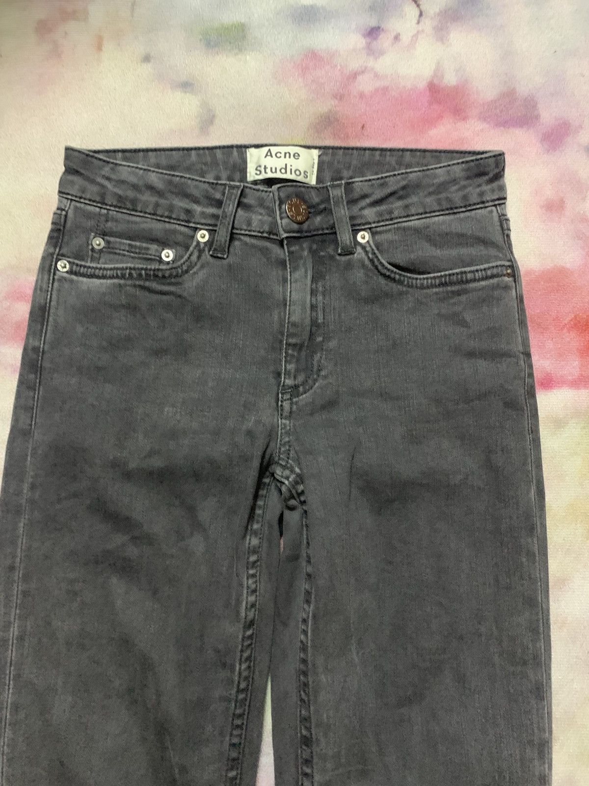 Acne Studios Acne Washed Skinny 5 Pistol Blk Denim Pants Size 24" / US 00 / IT 34 - 3 Thumbnail