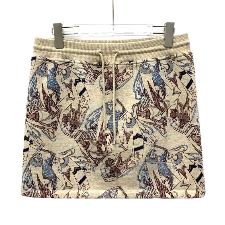 Hermes Hermes Light Brown Zouave and Dragoon Printed Cotton Draws Size 24" / US 00 / IT 34 - 1 Thumbnail