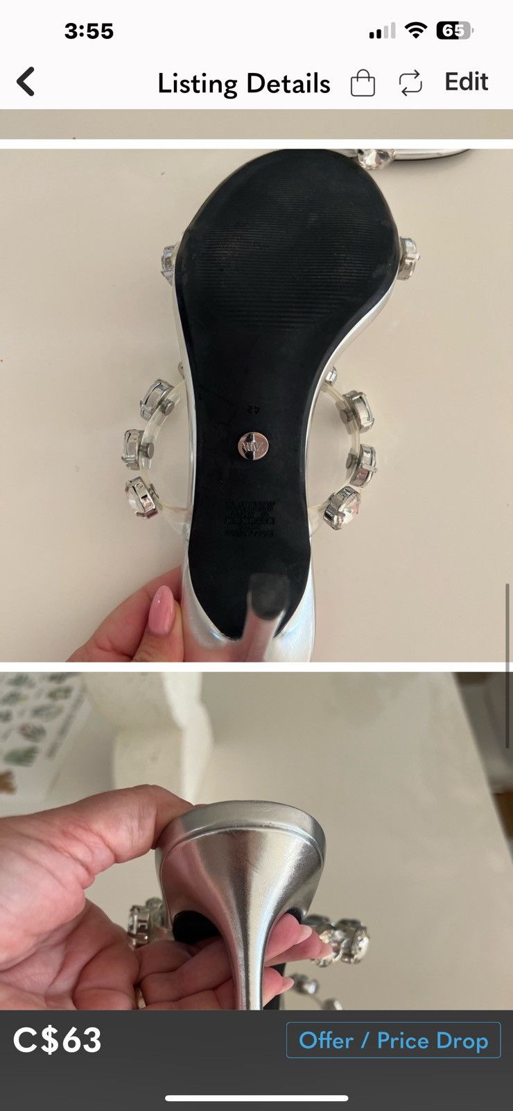 Zara Zara Rhinestone heels 11 Size US 11 / IT 41 - 4 Thumbnail