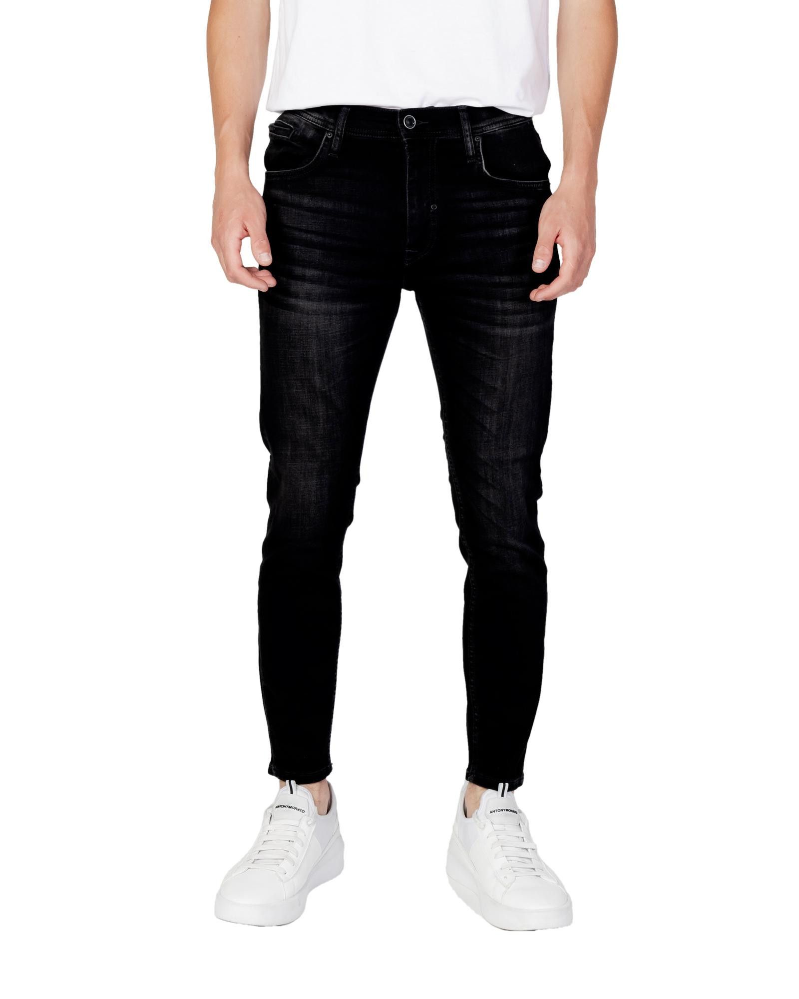 image of Antony Morato Zip And Button Jeans in Black, Men's (Size 32)