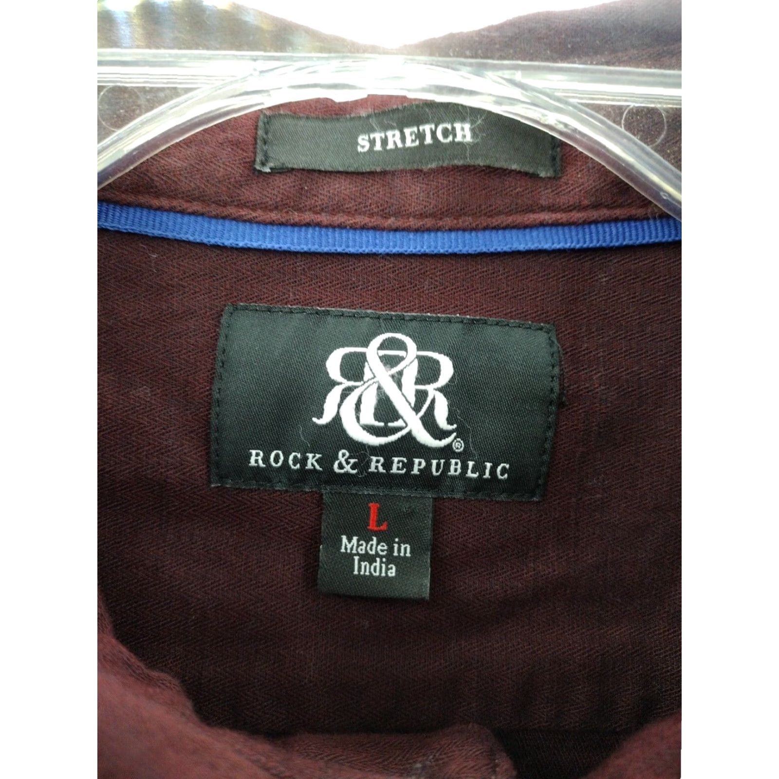Vintage Rock & Republic Shirt Mens Large Long Sleeve Button Front Size US L / EU 52-54 / 3 - 5 Thumbnail
