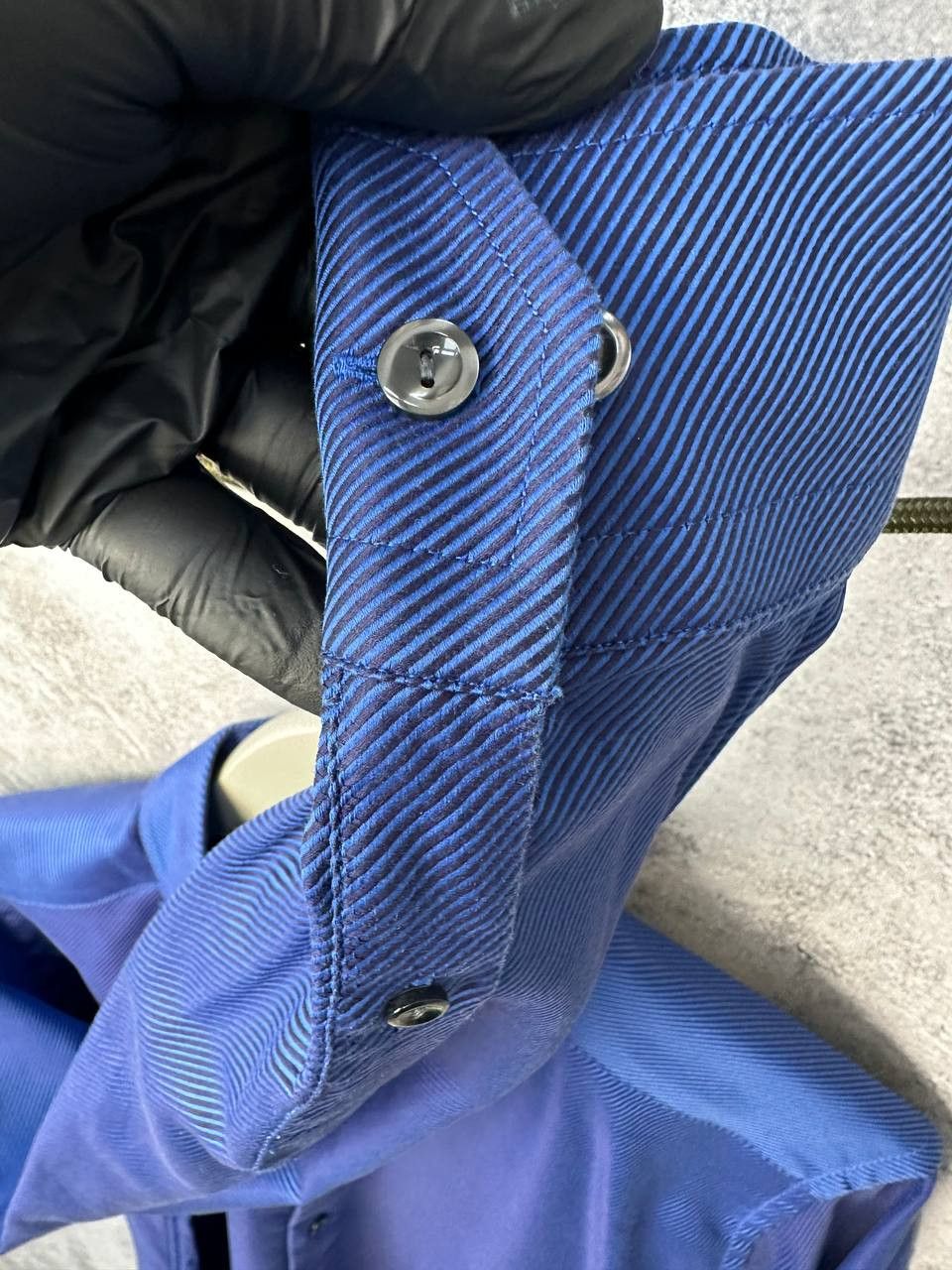 Eton ETON Contemporary Striped Gradient Blue Button Up Shirt Size US M / EU 48-50 / 2 - 11 Thumbnail