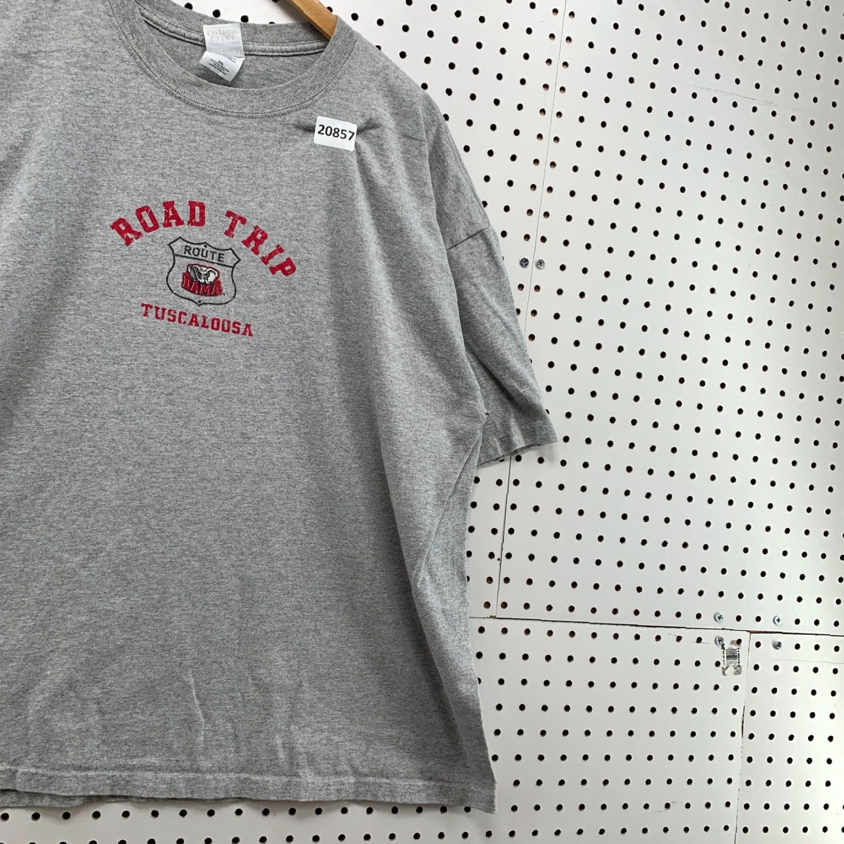 Gildan Vintage Gildan T-Shirt Men 2XL Short Sleeve Gray University Sports Road Trip Tuscaloosa BAMA Size US XXL / EU 58 / 5 - 4 Thumbnail