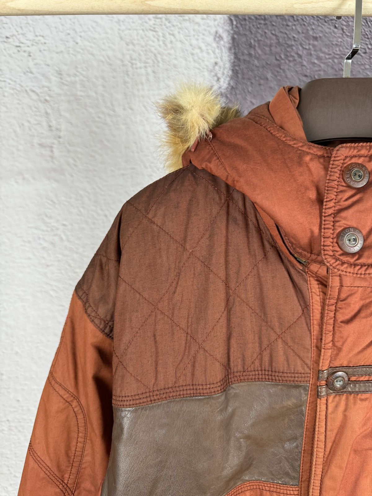 Camel Camel Collection vintage brick cotton leather winter jacket Size US L / EU 52-54 / 3 - 4 Thumbnail