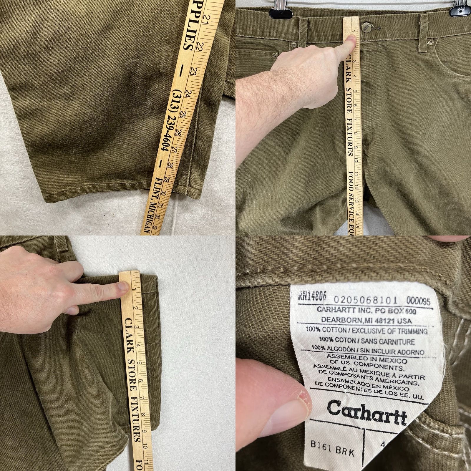 Carhartt VINTAGE Carhartt Pants Mens 40x30 Canvas Olive Workwear 5-Pocket Zipper Carpenter Straight Mens Junior? Size US 40 / EU 56 - 11 Thumbnail