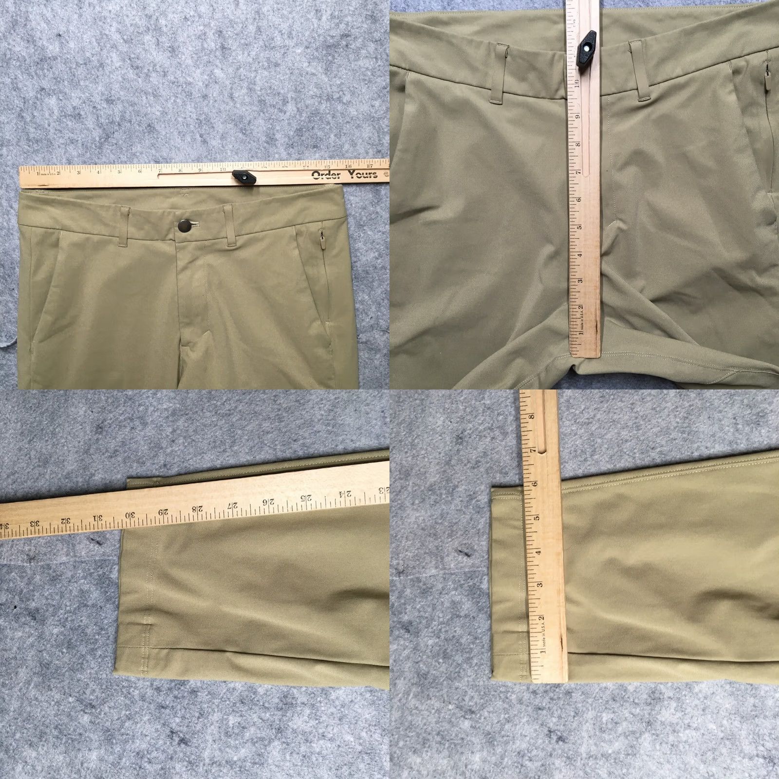 Lululemon Lululemon ABC Pant Mens 30x30 Beige Chino Slim Performance Golf Flat Front Classic Pockets Logo Size US 30 / EU 46 - 9 Thumbnail
