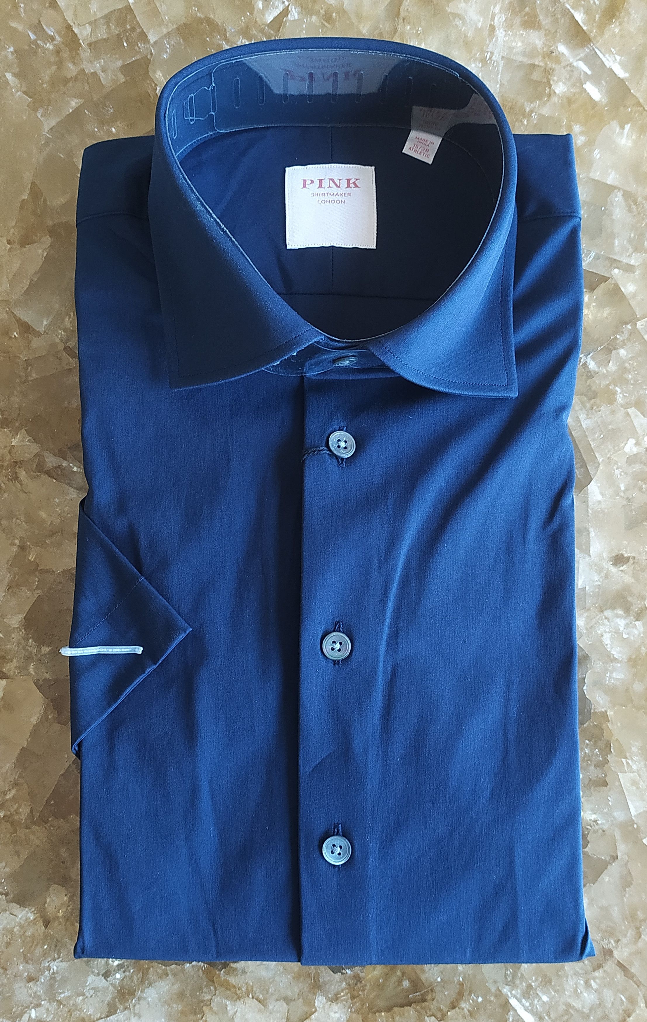 Thomas Pink Thomas Pink Formal Solid Cotton Shirt Free Shipping T/146 Size US S / EU 44-46 / 1 - 1 Thumbnail