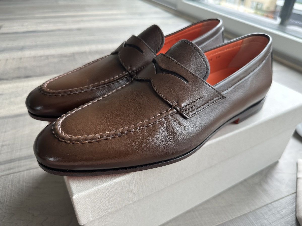 Santoni Santoni Medium Brown Loafer Size US 10 / EU 43 - 6 Thumbnail