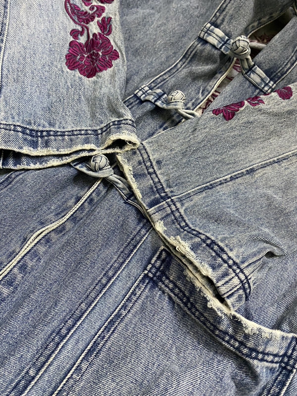 Jean Paul Gaultier 💥Japanese Fashion Designer Kimono Dragon Denim Size US L / EU 52-54 / 3 - 7 Thumbnail