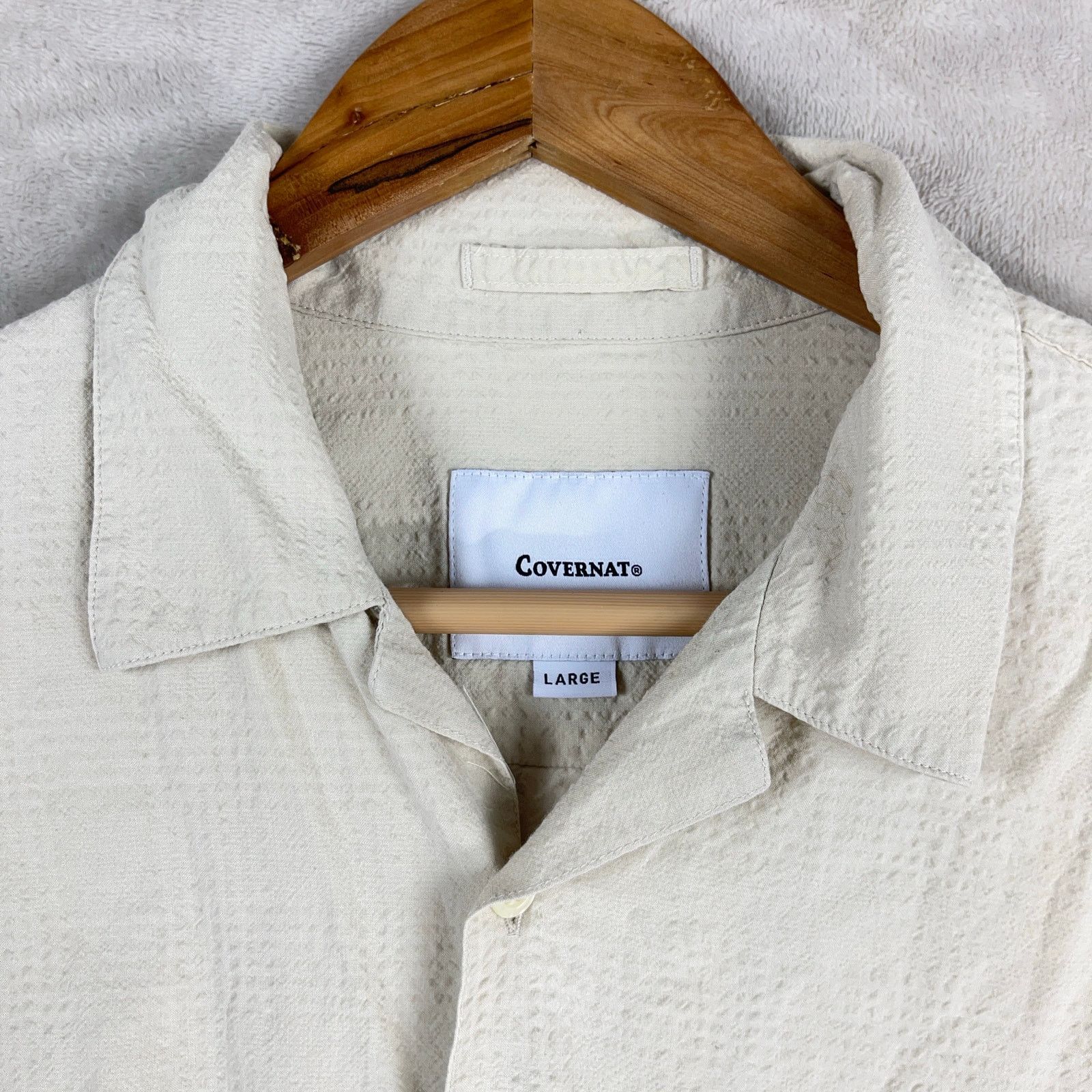 COVERNAT Covernat Seersucker Button Up Shirt Korean Streetwear Size US L / EU 52-54 / 3 - 2 Thumbnail