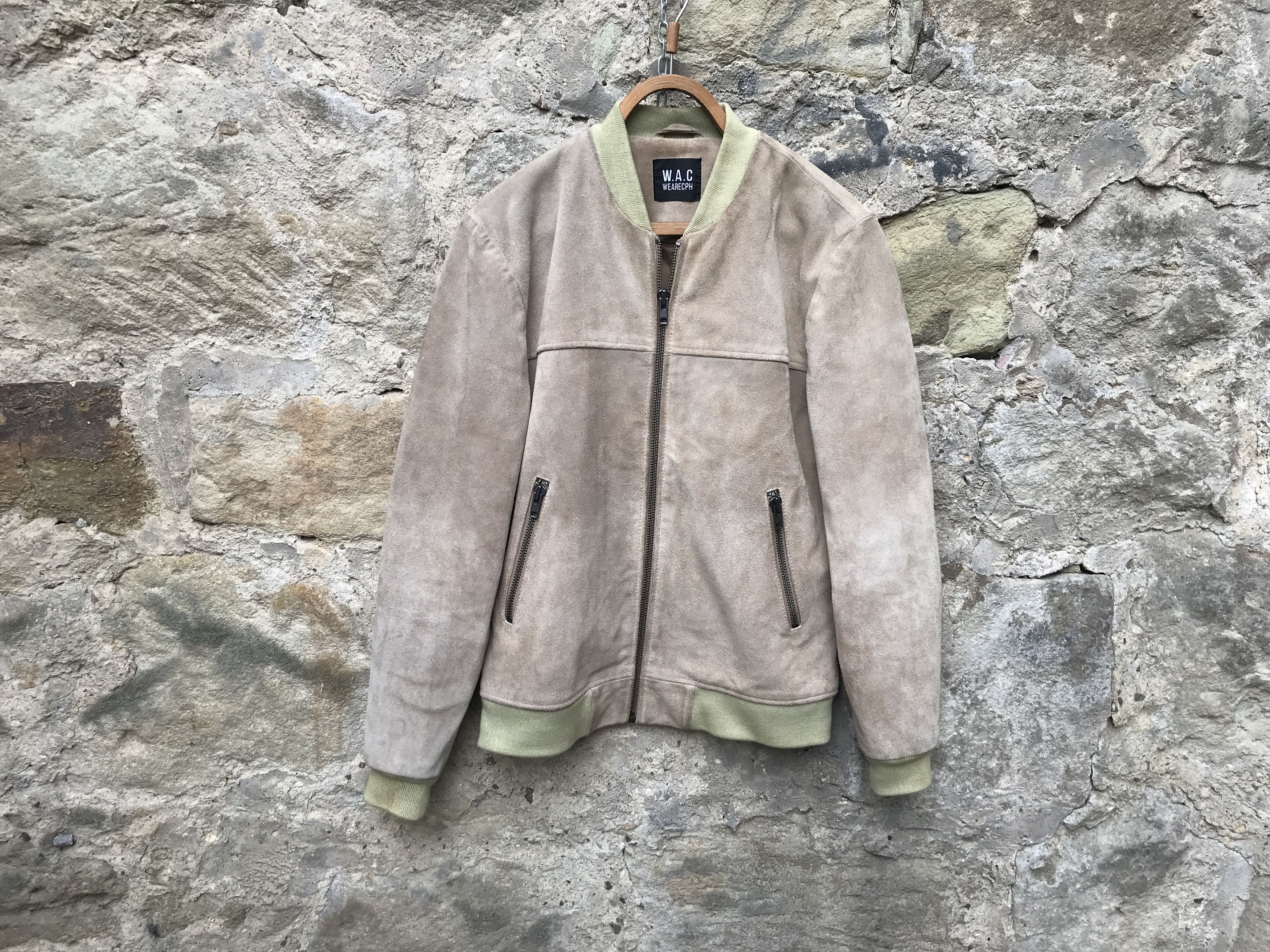Vintage WEARECPH Suede Bomber Leather Jacket Size US M / EU 48-50 / 2 - 1 Thumbnail