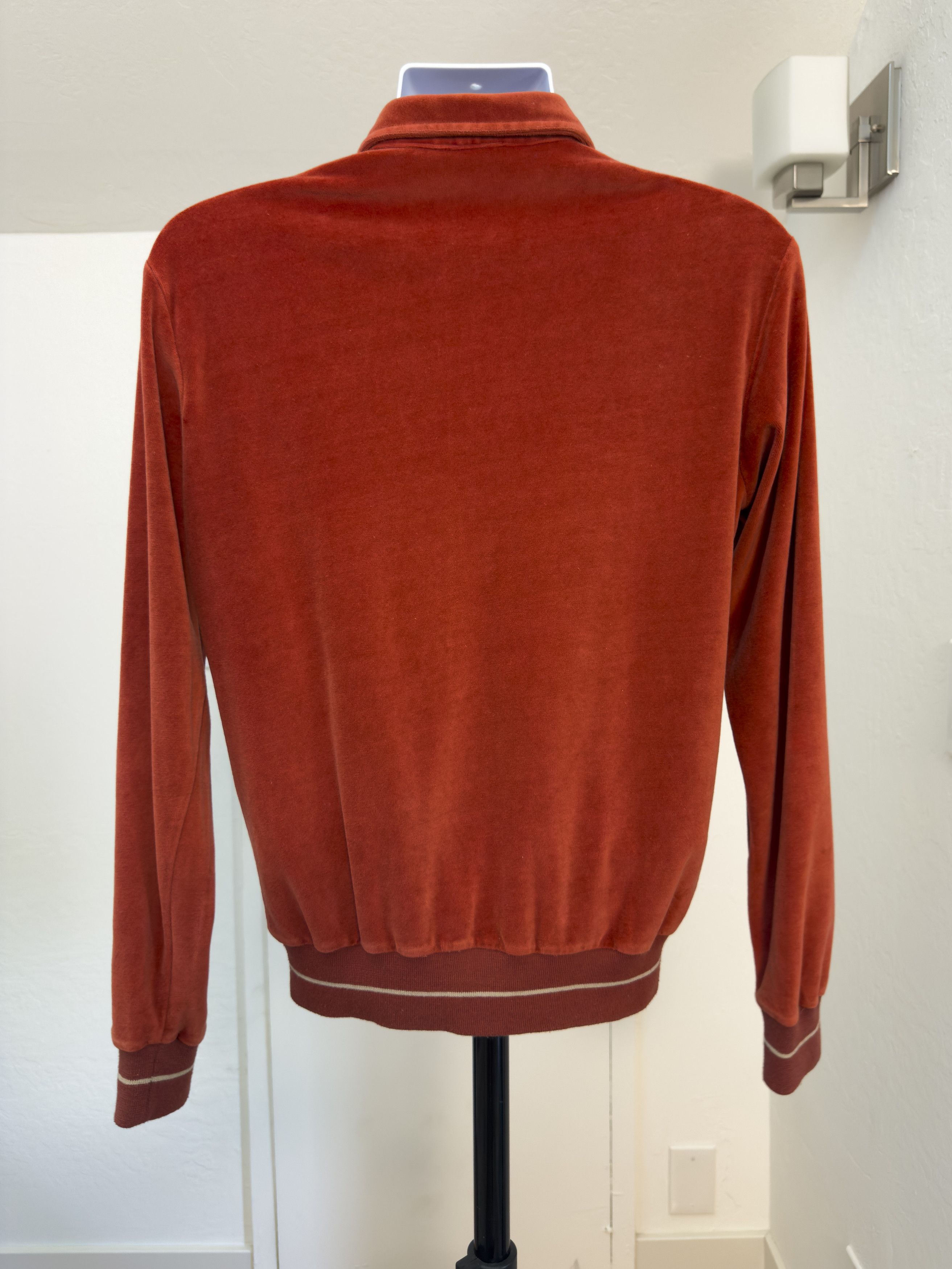 Other Vintage Troy Hill Rust Velour Collared Pullover Sweatshirt Size US M / EU 48-50 / 2 - 3 Thumbnail