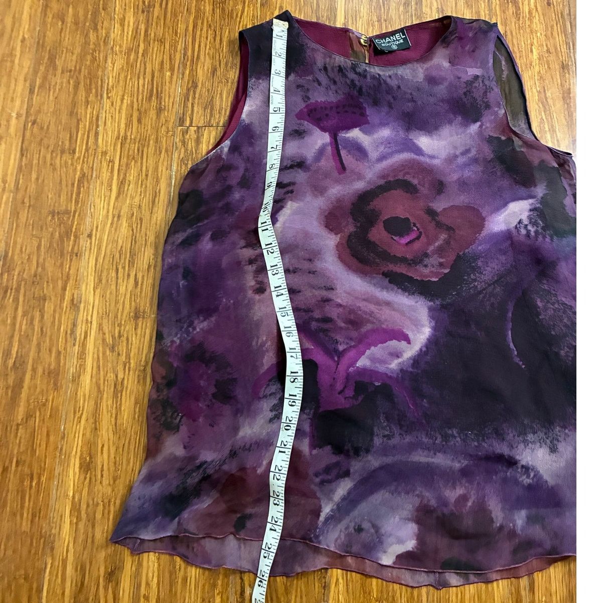 Chanel Chanel Boutique Silk Floral Sleeveless Blouse Top M Size M / US 6-8 / IT 42-44 - 6 Thumbnail
