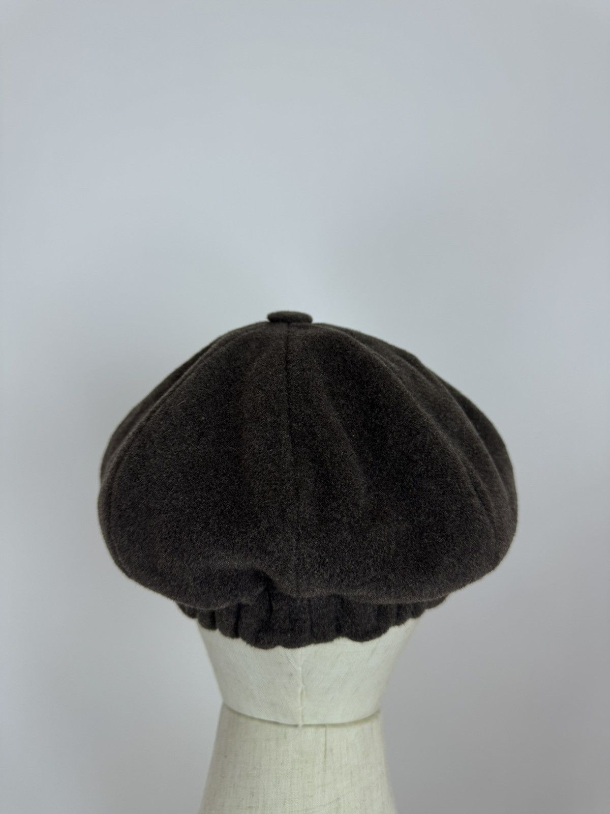 Designer × Handmade MAYSER Bakerboy Hat Brown Wool British Peaky Blinders Cap 55 Size ONE SIZE - 5 Thumbnail