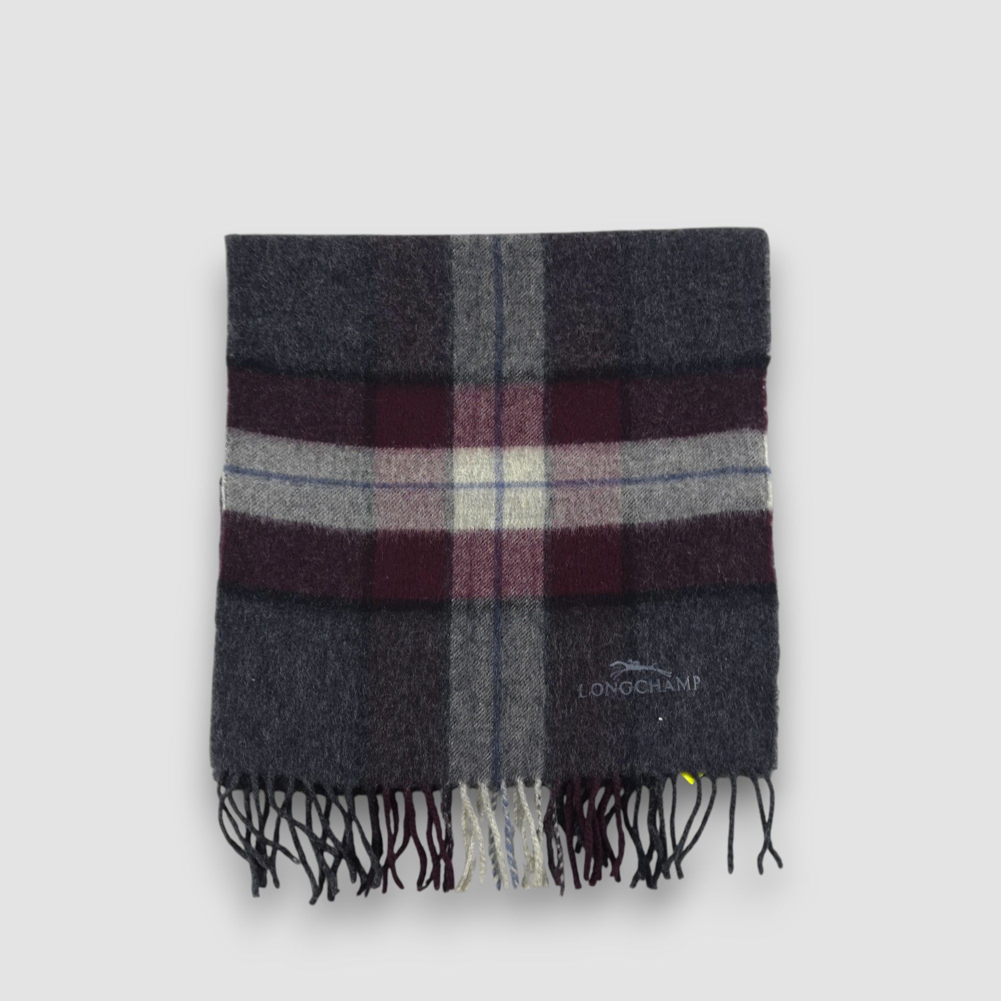 Longchamp Vintage Longchamp Scarf Wool Cashmere Muffler Scarves Size ONE SIZE - 2 Thumbnail