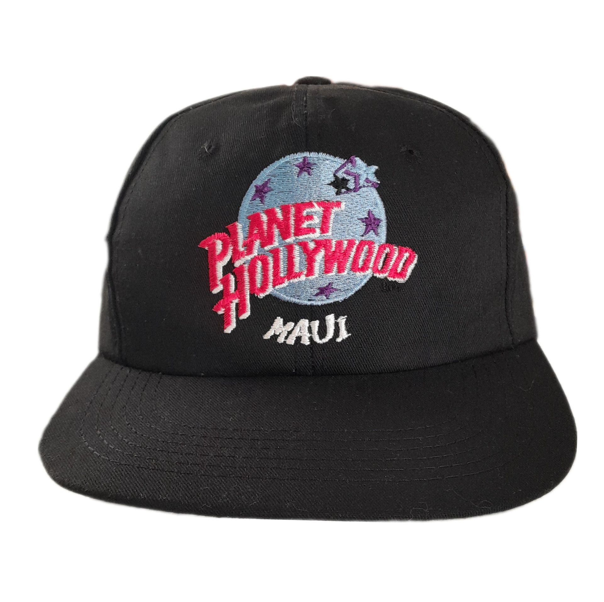 Casquette Snapback Planet Hollywood Vintage 90s - Noir Coton - Taille Ajustable