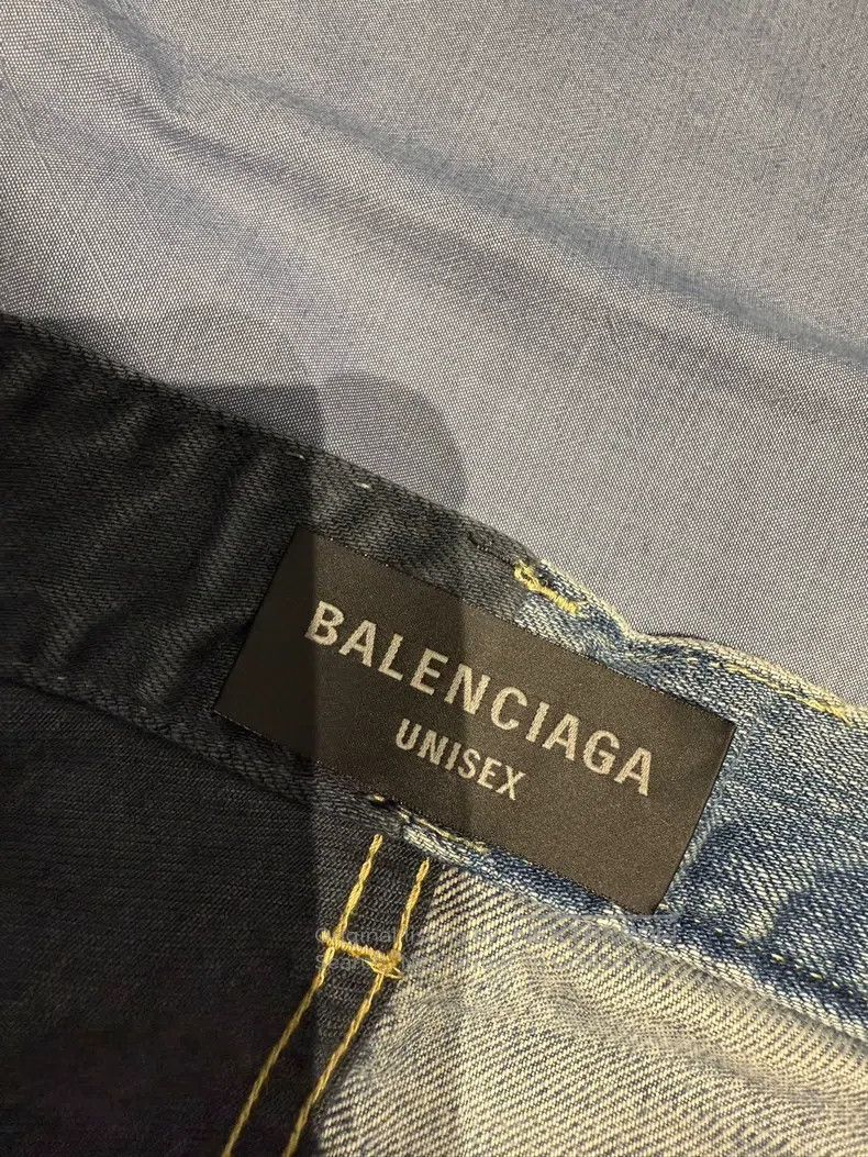 Balenciaga Balenciaga size S Patchwork Denim Pants Size US 27 - 3 Thumbnail