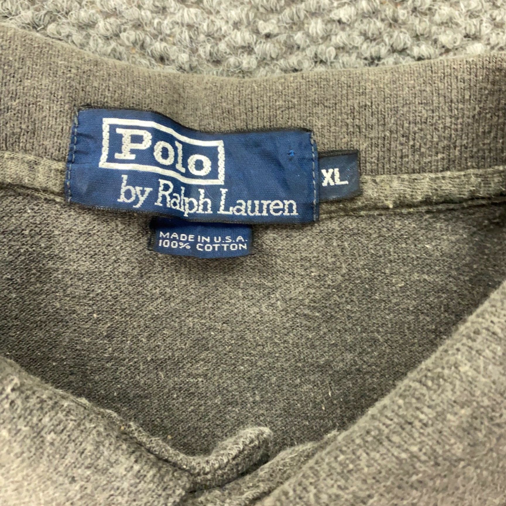 Polo Ralph Lauren VINTAGE Polo Ralph Lauren Polo Shirt Mens XL Gray Striped 90s Preppy Made in USA Size US XL / EU 56 / 4 - 4 Thumbnail
