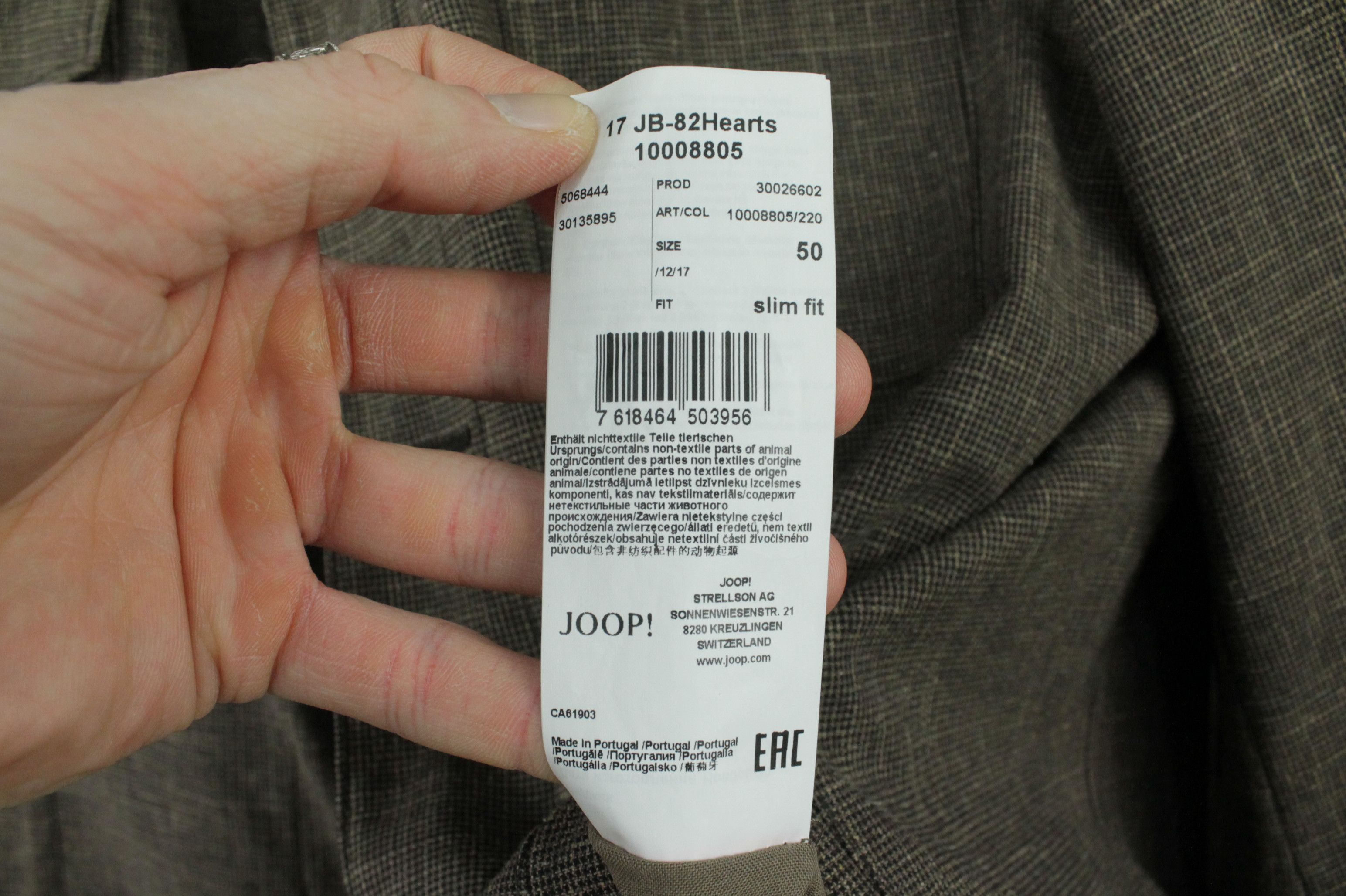 Joop! JOOP! Wool Linen Blend Slim Fit Light Jacket Men's Size US M / EU 48-50 / 2 - 8 Thumbnail