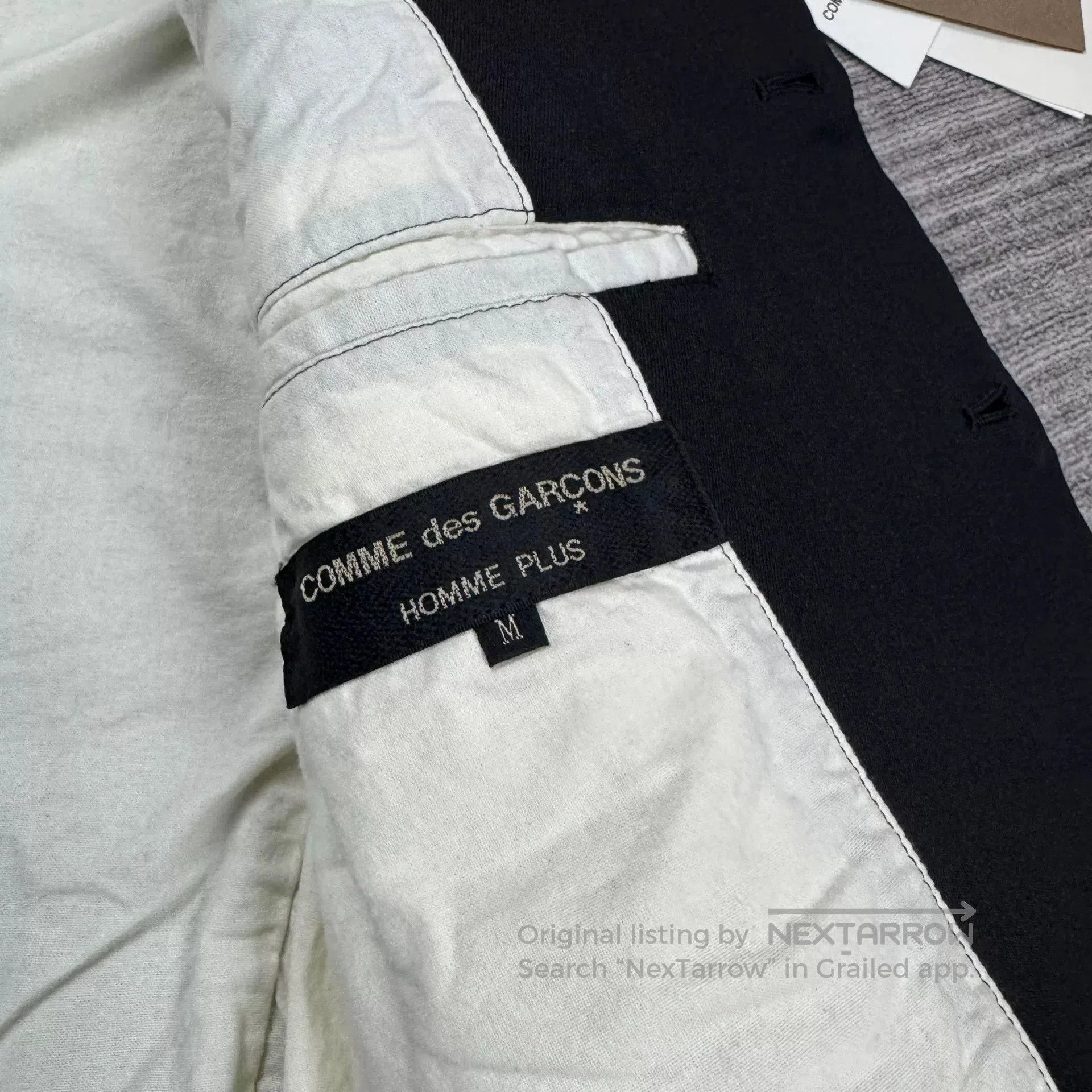 Comme des Garcons CDG Homme Plus Collarless Short Jacket. Size US M / EU 48-50 / 2 - 8 Thumbnail