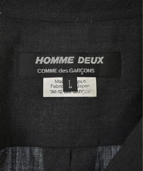Comme des Garcons Homme Deux Shirt Wool Short Sleeve Chest Pocket Charcoal Gray Size US L / EU 52-54 / 3 - 6 Thumbnail