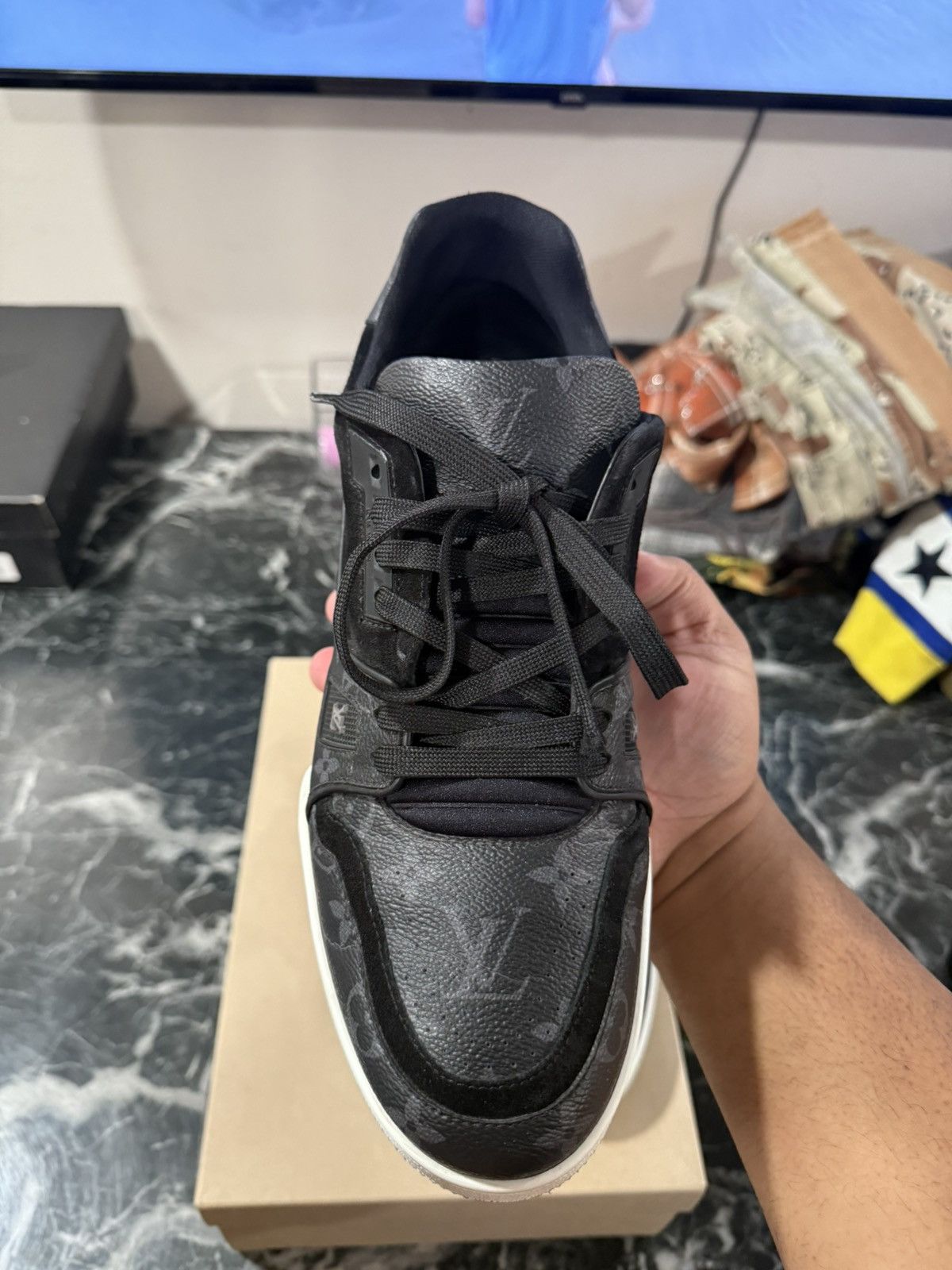Louis Vuitton Louis Vuitton LV Trainer Eclipse Black Monogram Size 10 LV Size US 11.5 / EU 44-45 - 11 Thumbnail
