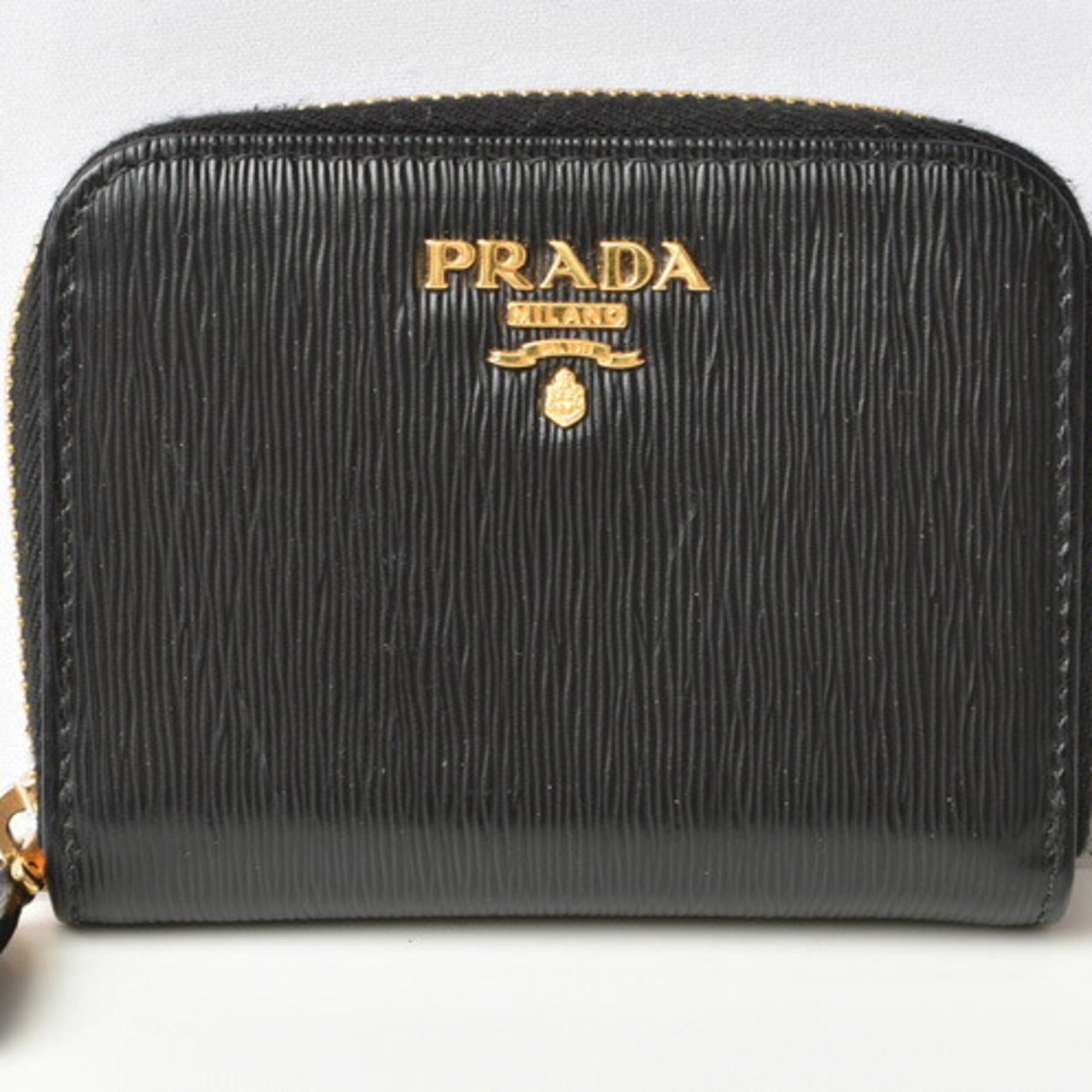 image of Prada Wallet Coin Case Card Prada Vitello Move Leather Nero Black, Women's