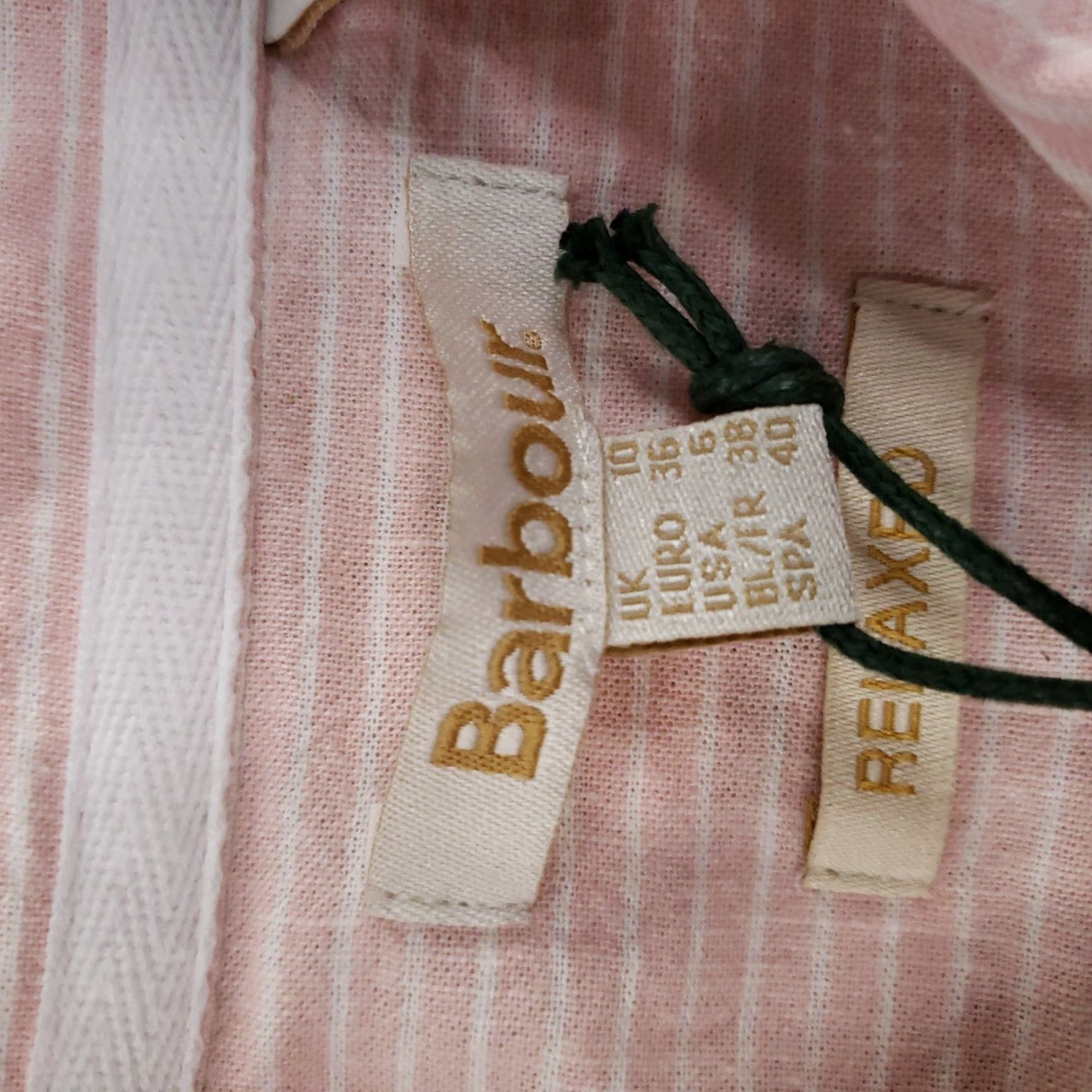 Barbour VINTAGE Barbour Beachfront Shirt Womens Size 6 Pink White Striped Button Up Roll Tab Size M / US 6-8 / IT 42-44 - 5 Thumbnail