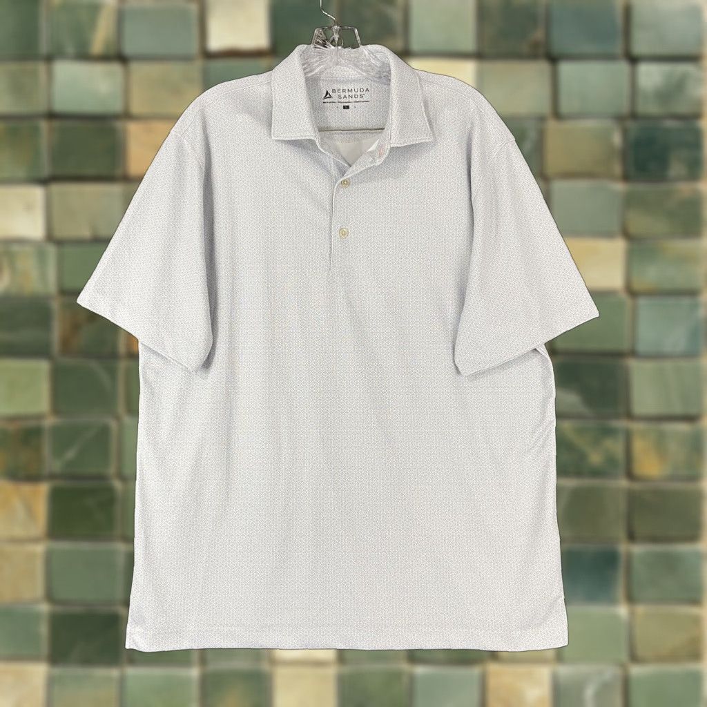 Vintage Bermuda Sands Polo Men's L Short Sleeve Gray Floral Size US L / EU 52-54 / 3 - 1 Thumbnail