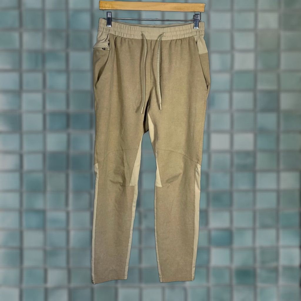 Lululemon Lululemon Mens Joggers License to Train Utility Pants Zip Pocket Adjustable Waist Snap Cuff LM5ABCS Beige Tapered Athletic Inseam 30 Size US 29 - 1 Thumbnail
