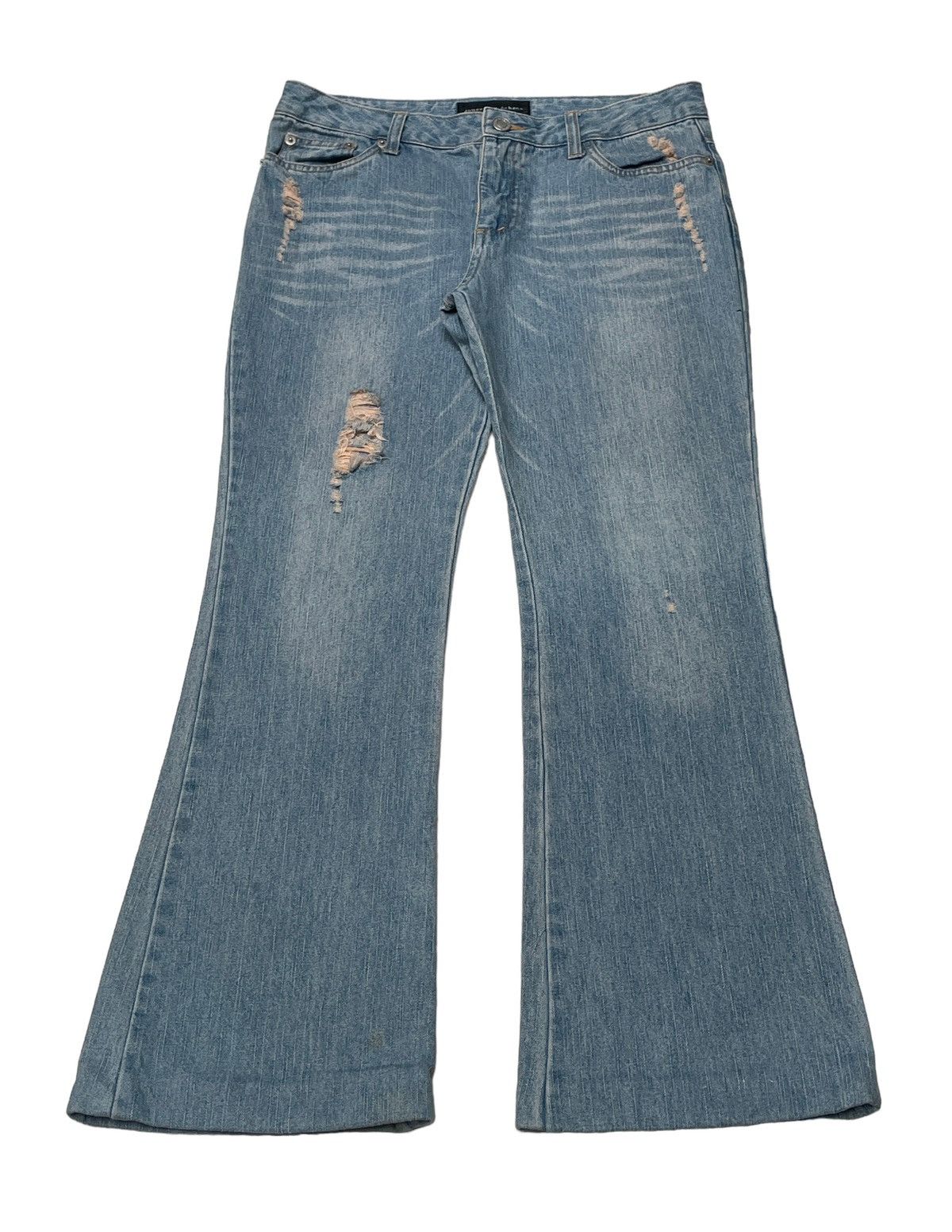 Japanese Brand × Vintage Vintage Japanese Brand Jouer Aux Echecs Flared Jeans 1990s Size US 30 / EU 46 - 1 Thumbnail