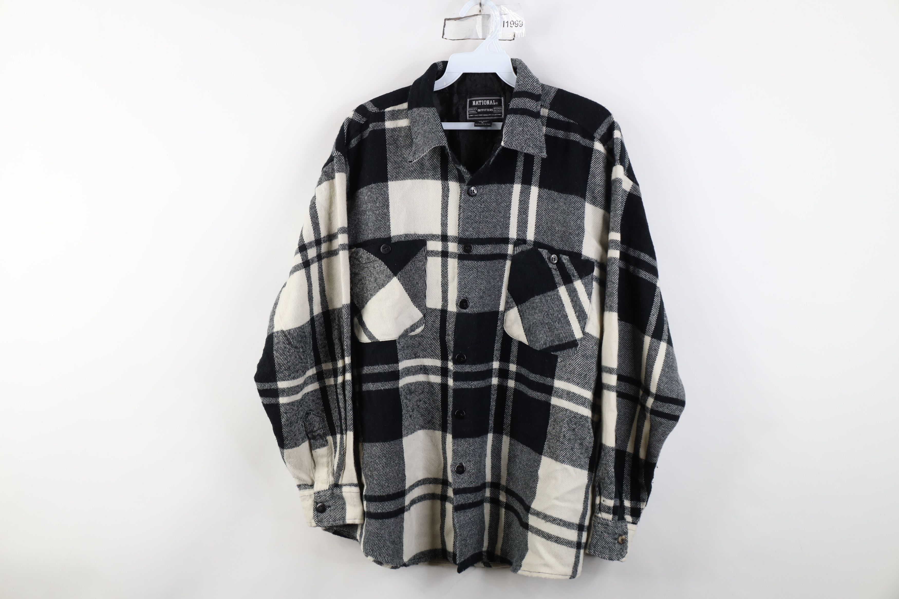Vintage Vintage 90s Streetwear Flannel Button Shirt Plaid Size US L / EU 52-54 / 3 - 1 Thumbnail