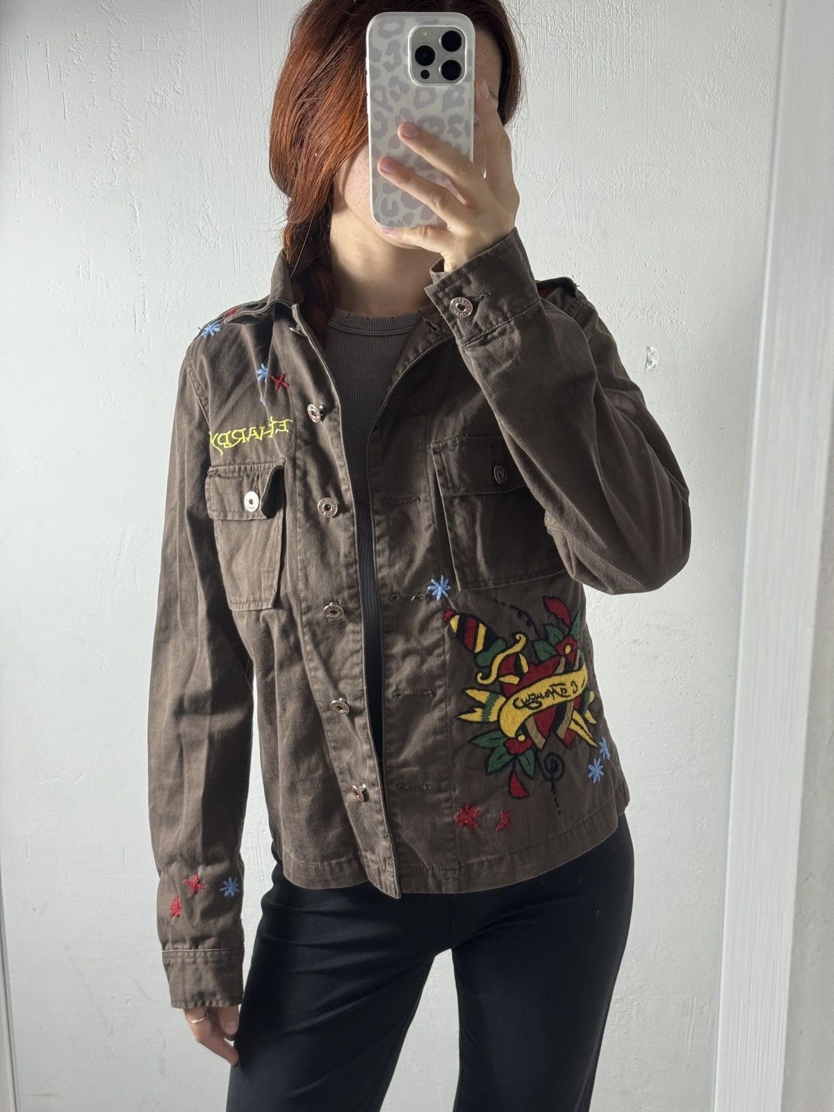 Ed Hardy VINTAGE ED HARDY EMBROIDERED LOGO 2000s BUTTON UP JACKET Size M / US 6-8 / IT 42-44 - 4 Thumbnail
