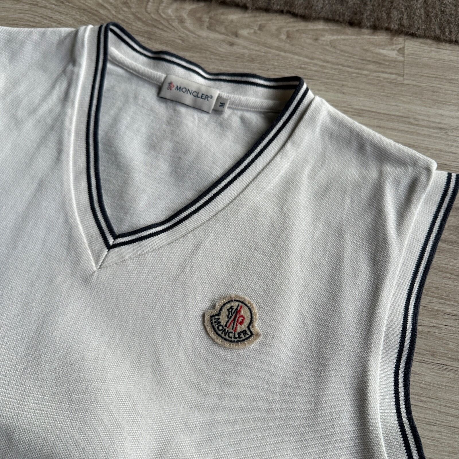 Moncler Moncler Cotton Sleeveless T Shirt 9079AC Size M / US 6-8 / IT 42-44 - 2 Thumbnail