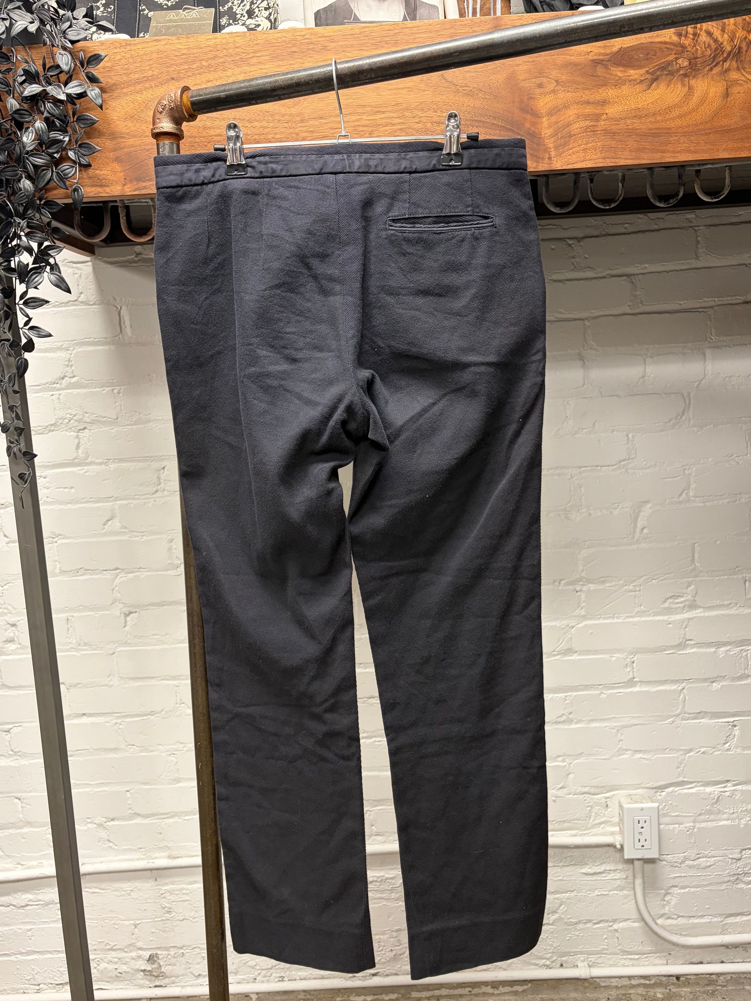 Maison Margiela Maison Martin Margiela Black ‘Diagonal Corduroy’ Straight Cut Trousers Size US 31 - 4 Thumbnail
