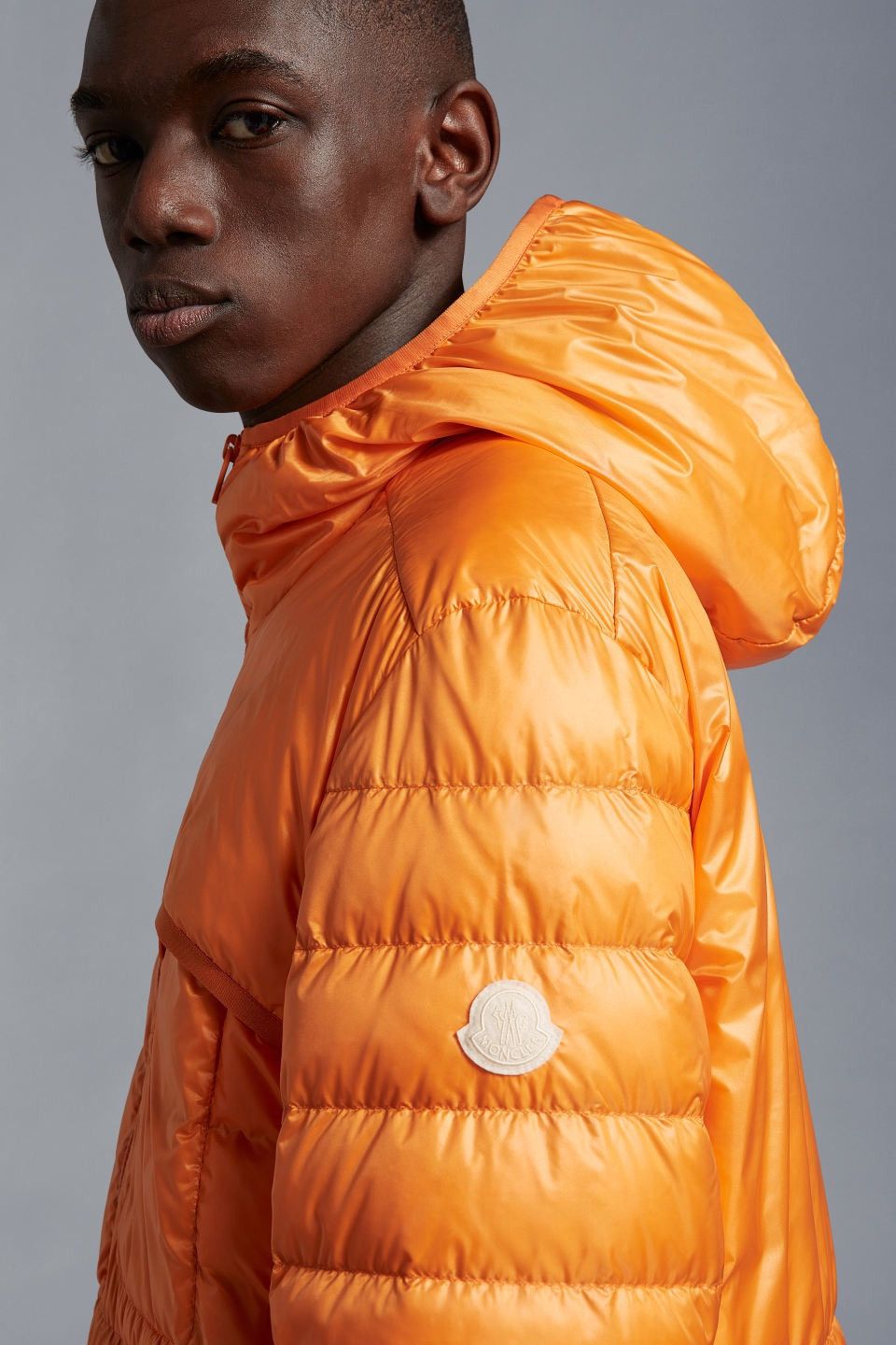 Image of Moncler Down Jacket in Orange, Men's (Size Medium)