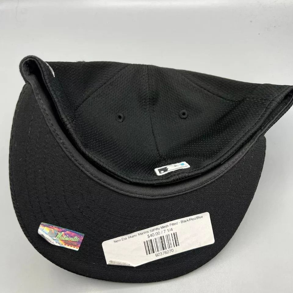 New Era Florida Marlins Hat Men 7 1/4 59Fifty New Era MLB Fitted Cap Size ONE SIZE - 7 Thumbnail
