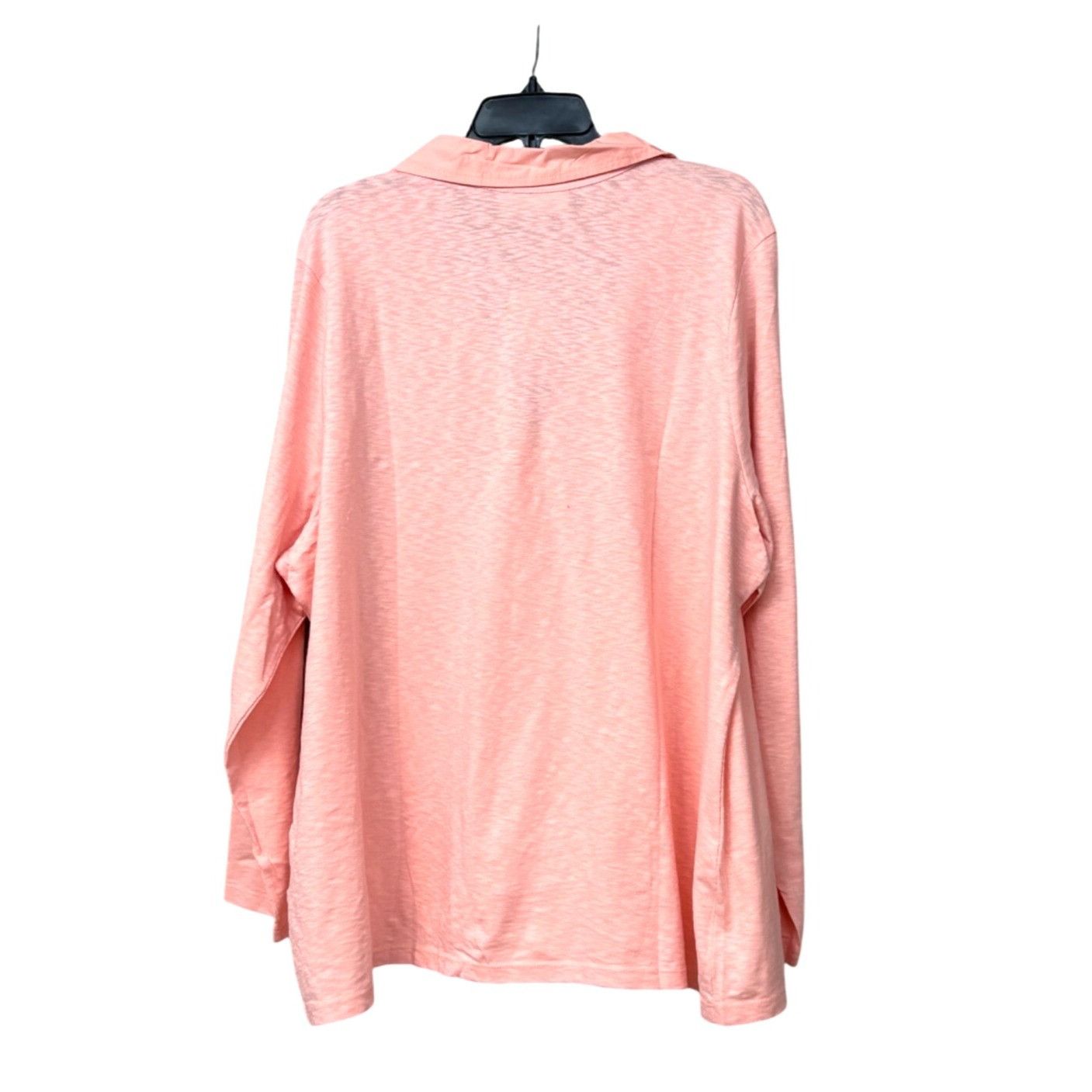 Other Karen Scott Size Cotton Open-Neck Polo Top, Coral Ice, 3X Size ONE SIZE - 4 Thumbnail