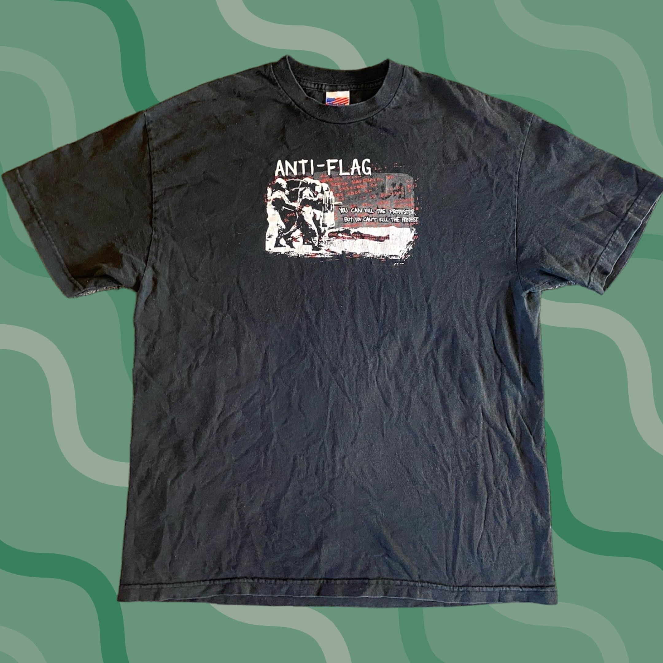 Doublet VINTAGE Anti-Flag MENS XL Protester Bullets Don't Silence Double Sided Shirt Made In USA Size US XL / EU 56 / 4 - 1 Thumbnail