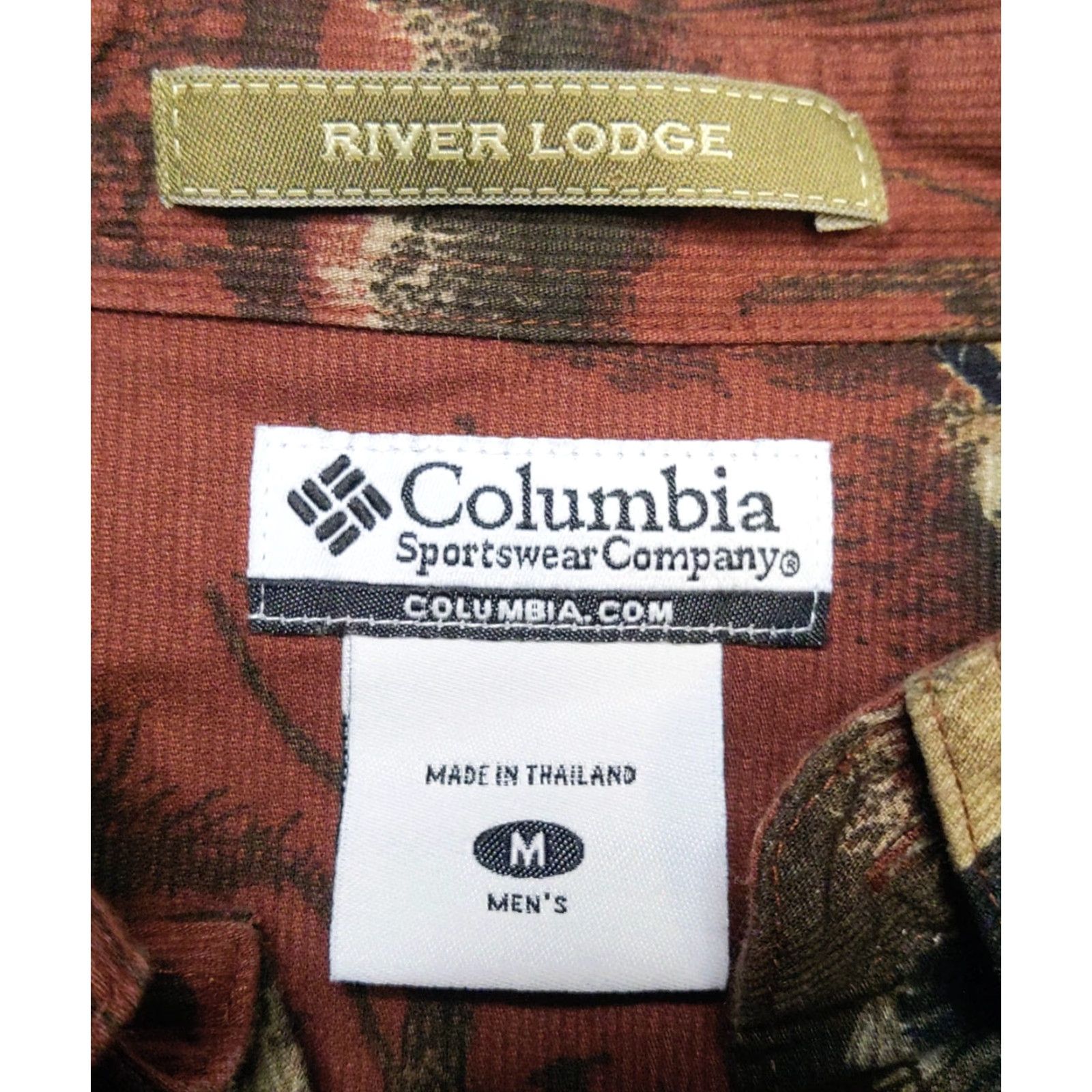 Vintage Columbia River Lodge Shirt Mens M Rust Red Corduroy Button-Down Dog Hunting Animal Print Size US M / EU 48-50 / 2 - 7 Thumbnail