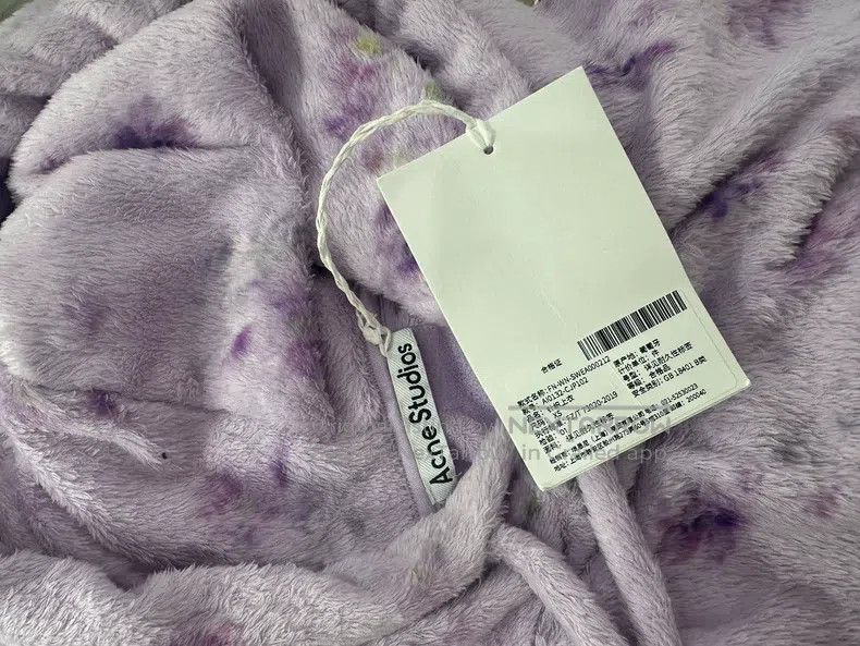 Acne Studios Acne Studios Purple Fleece Printed Hooded Sweatshirt Jacke Size XS / US 0-2 / IT 36-38 - 3 Thumbnail