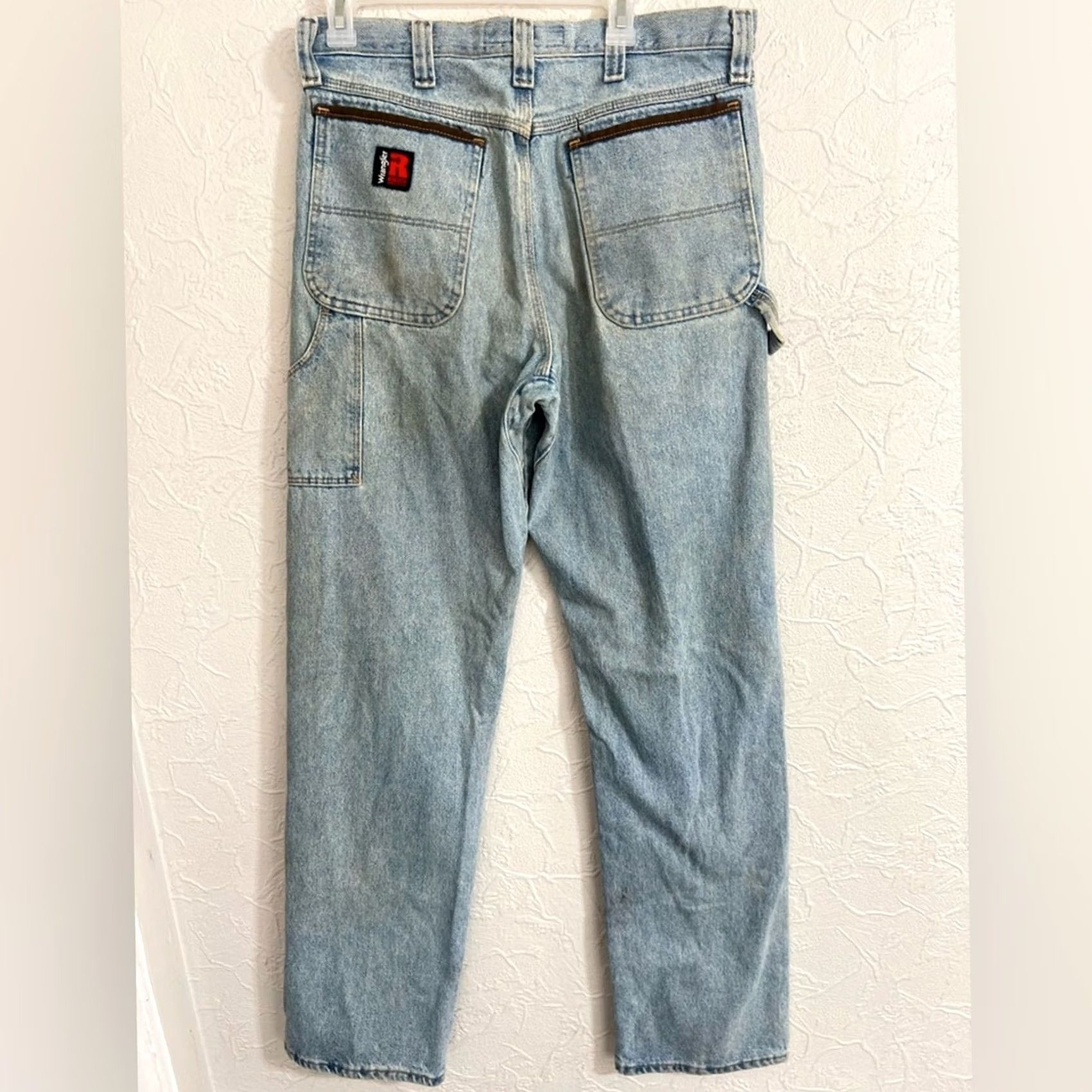 Wrangler Wrangler Riggs Workwear Jeans Mens 34x38 Carpenter Construction Outdoor Durable Jeans Mens Straight Regular Blue 34 38 Mens Size US 34 / EU 50 - 2 Thumbnail
