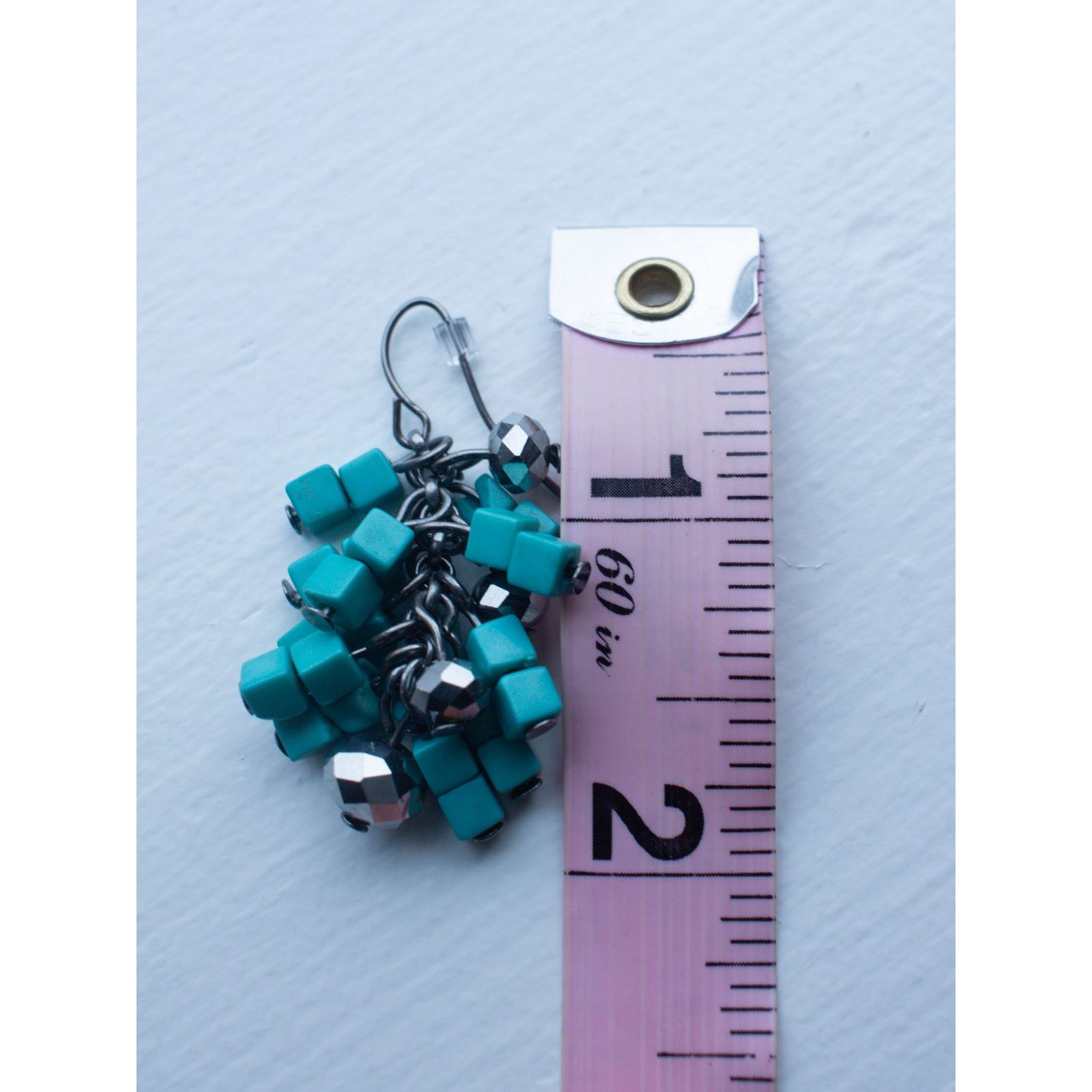 Vintage Turquoise Cluster Earrings Dangly circa Mid-2000s Size ONE SIZE - 4 Thumbnail