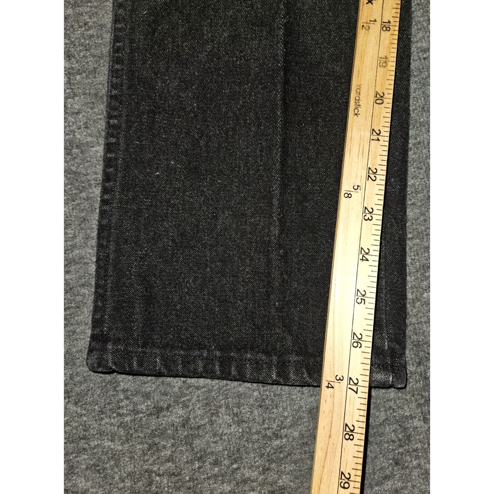Wrangler VINTAGE Wrangler Jeans Straight Leg Mens 33x30 Black Denim Western Bowboy 90s USA Leather Logo Pockets Size US 33 - 5 Thumbnail