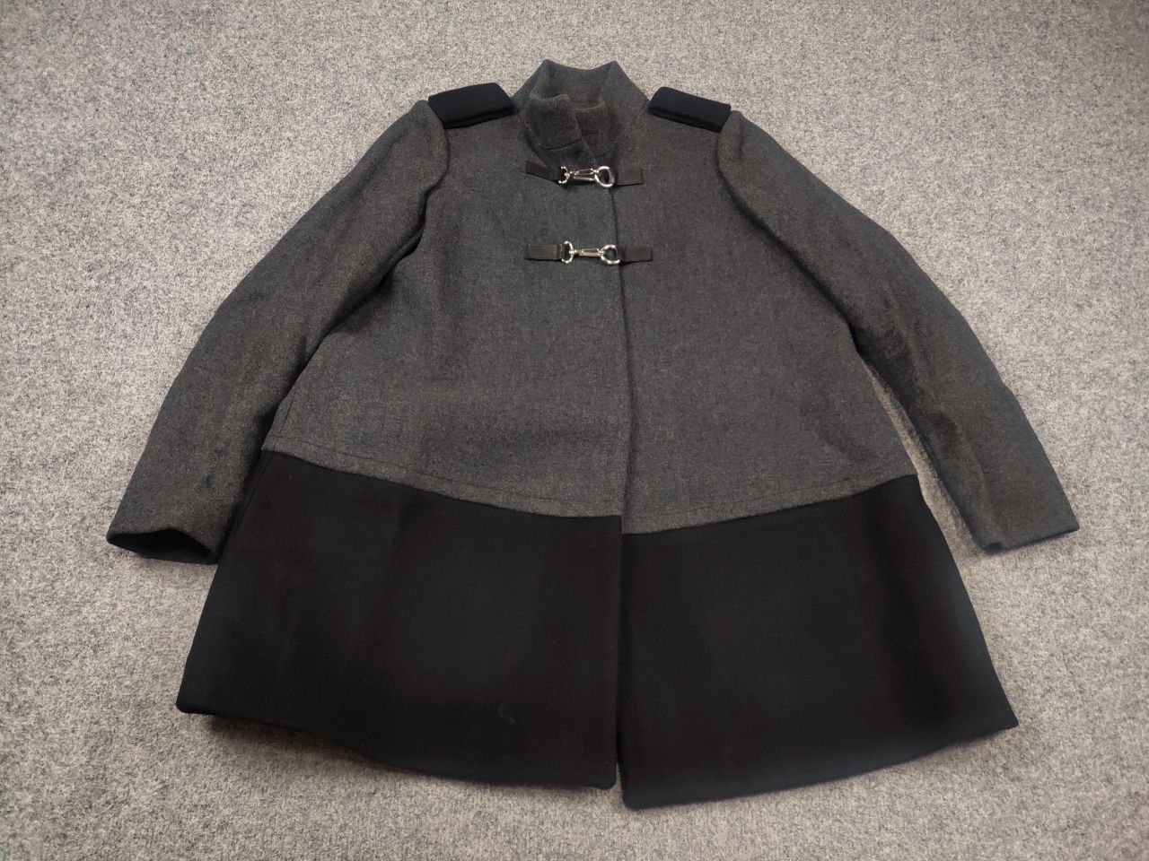 Maje Maje Peacoat Loose-fitting coat textured wool blend Jacket Size M / US 6-8 / IT 42-44 - 3 Thumbnail