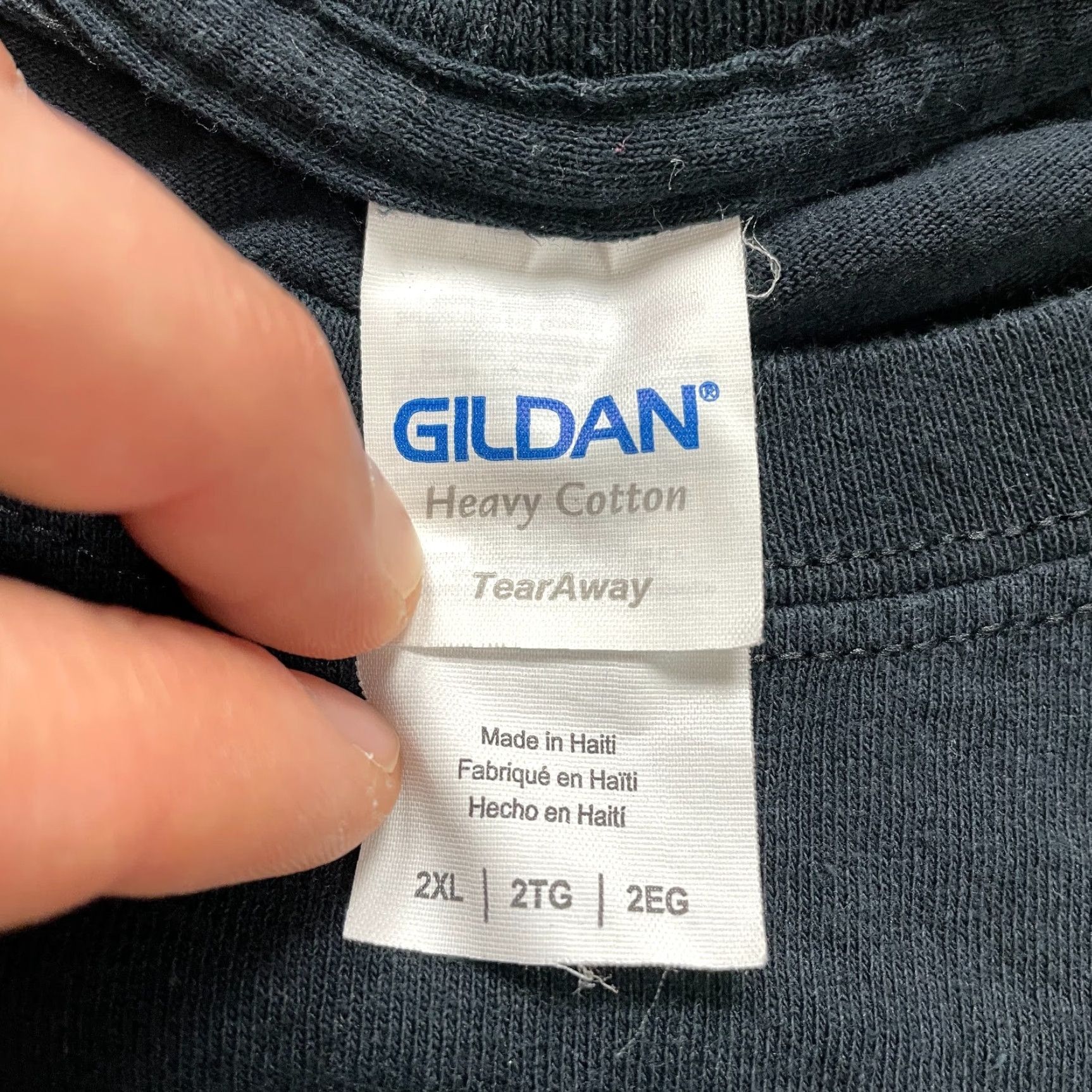 Gildan Gildan Heavy Cotton T-Shirt Unisex Adults 2XL Black Crew Neck Short Sleeve Casual 90s Size US XXL / EU 58 / 5 - 4 Thumbnail