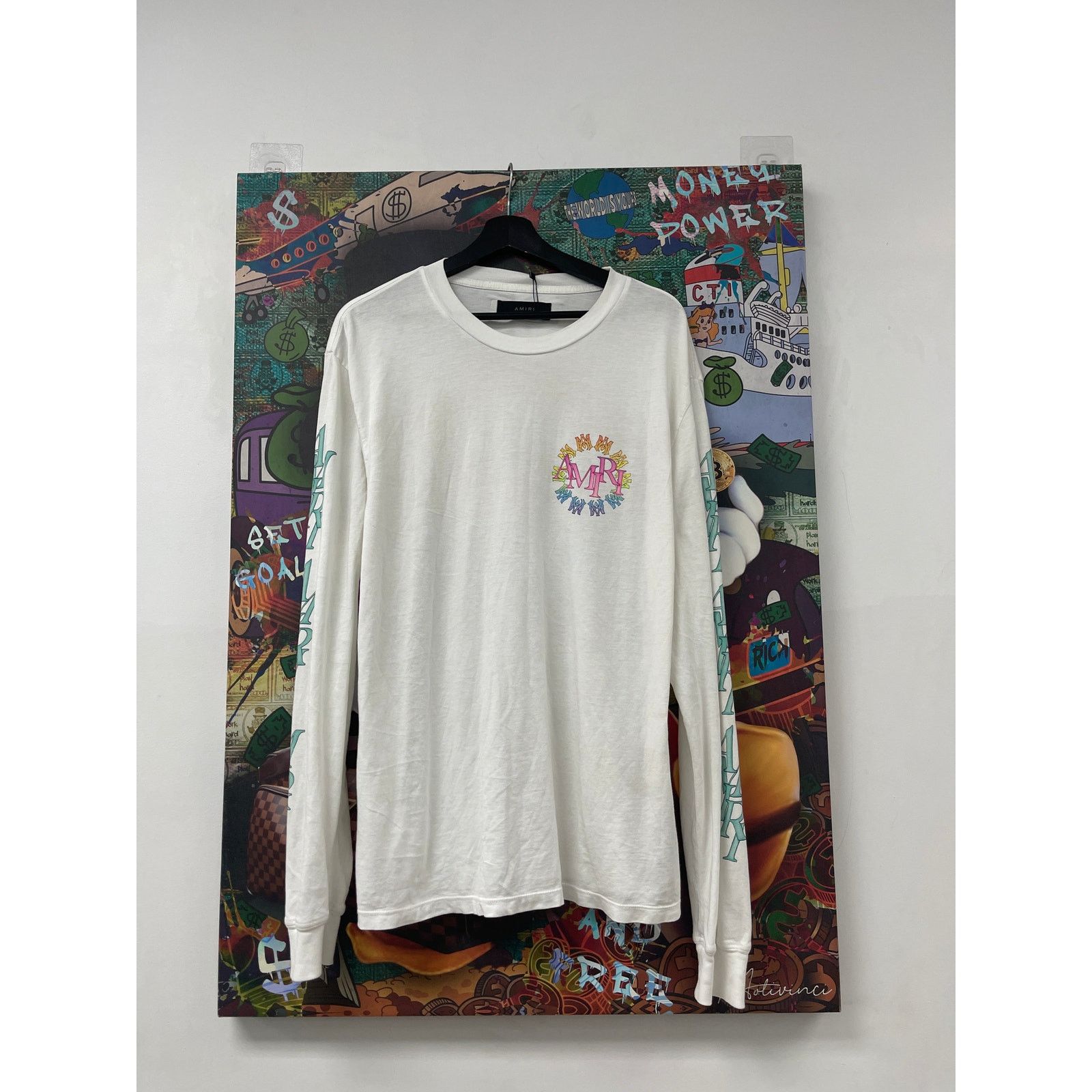 Amiri White Multi Color LS Used Medium
